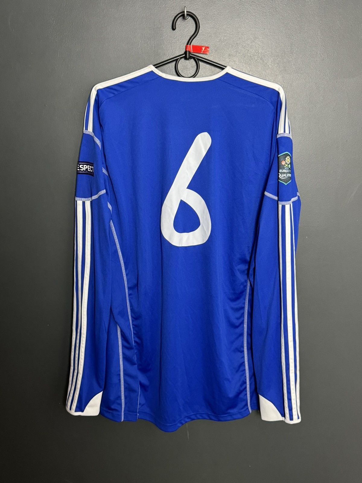 Adidas San Marino 10/12 Home Match Worn Football Long Sleeve Shirt Size US L / EU 52-54 / 3 - 2 Thumbnail