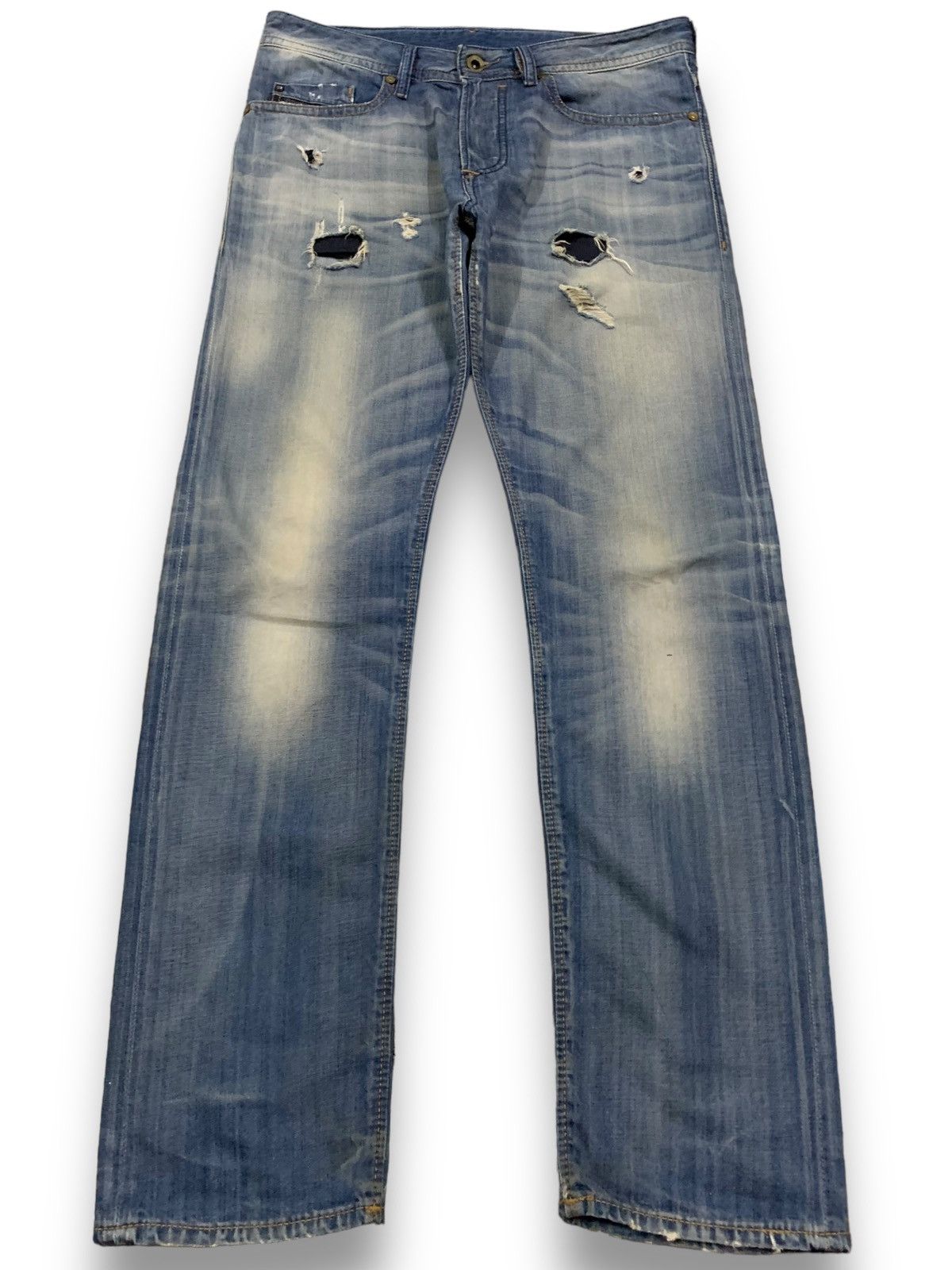 Diesel Diesel Blue Eyecons 2016/2Edition Blue Wash Distressed Jeans Size US 32 / EU 48 - 1 Thumbnail