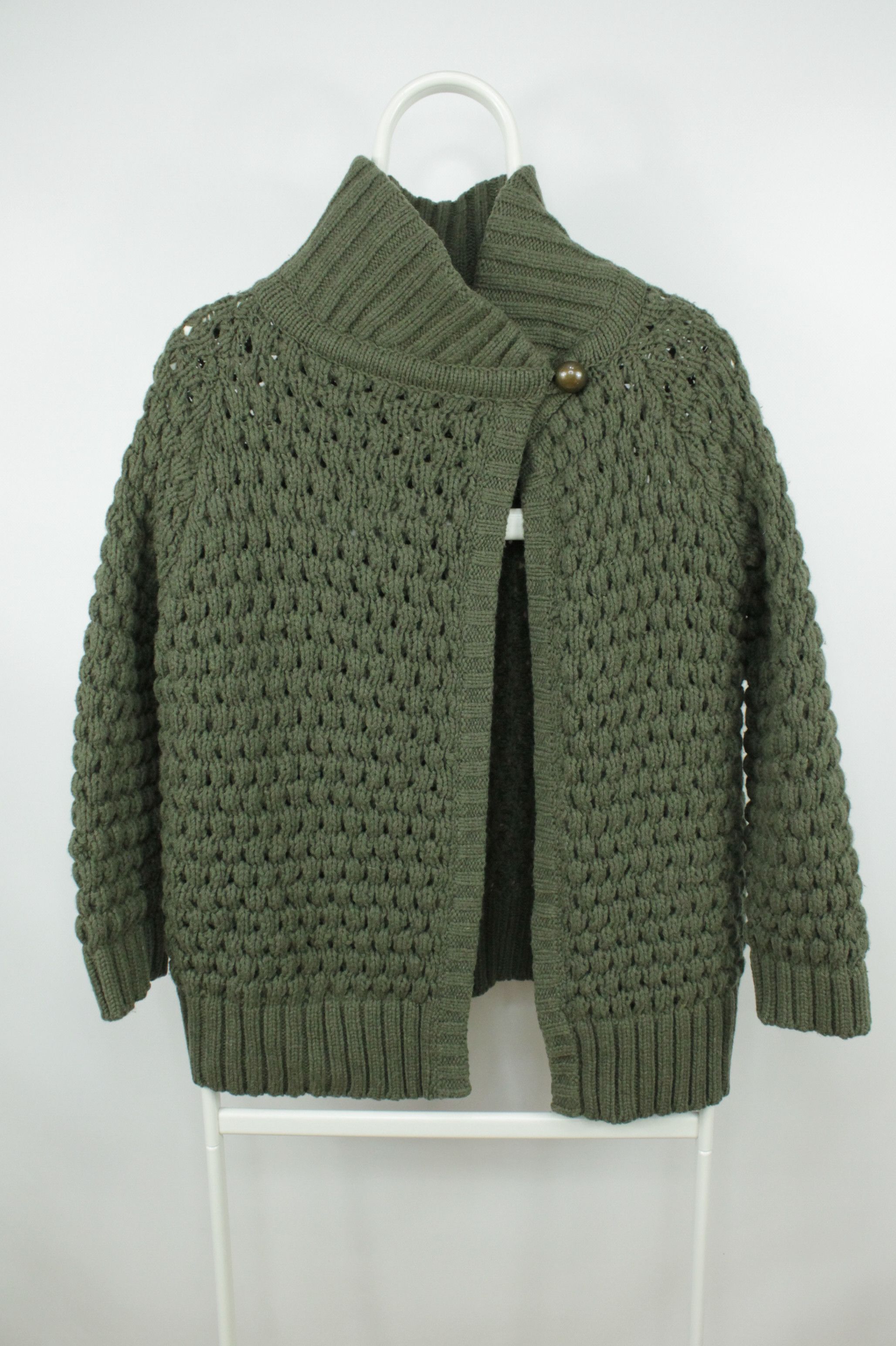 Sandro Sandro Knit Wool High Neck Green Sweater Women's Size S / US 4 / IT 40 - 1 Thumbnail