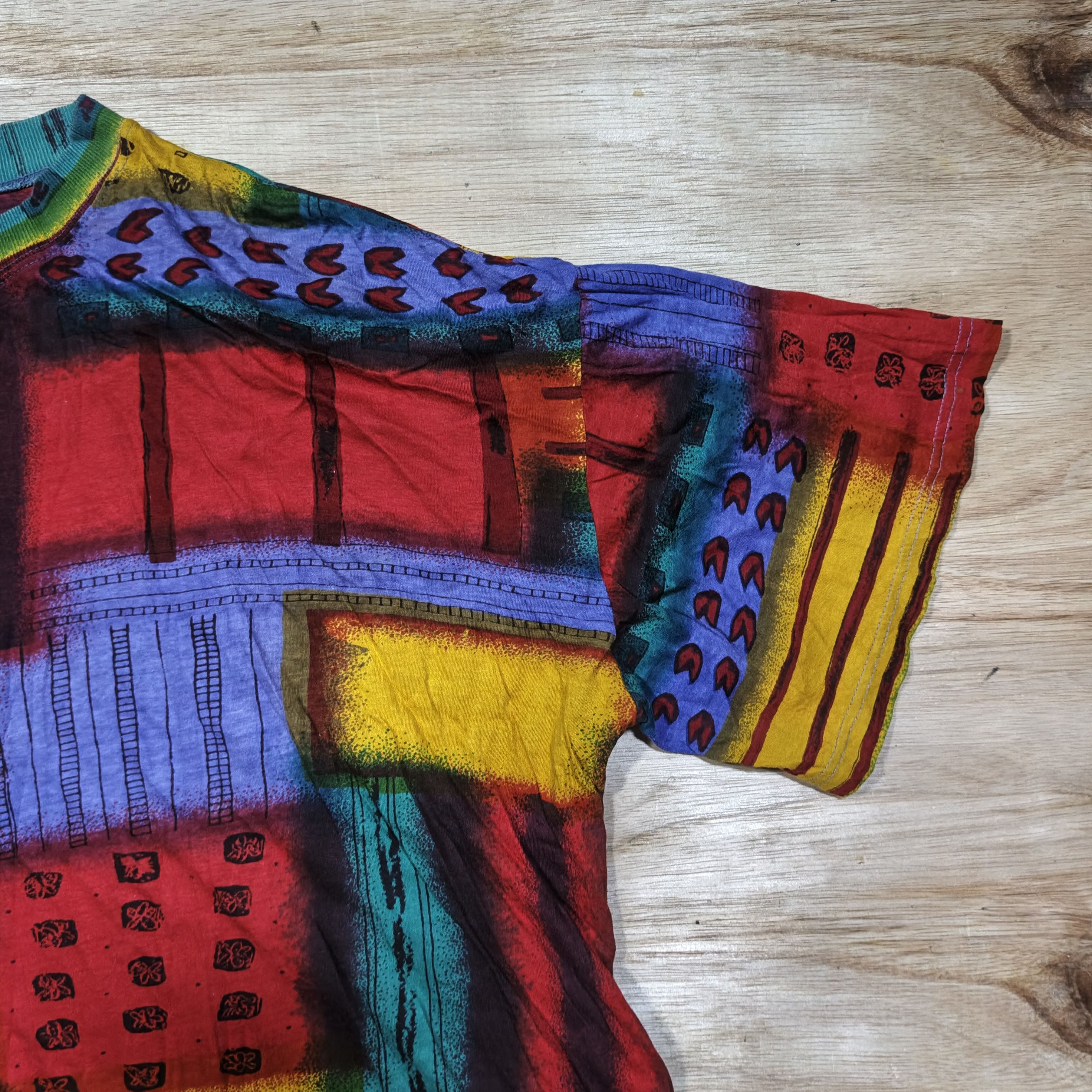 Vintage 90's MAHILA COLLECTIONS Abstract Pattern Aesthetic Size US XL / EU 56 / 4 - 5 Thumbnail