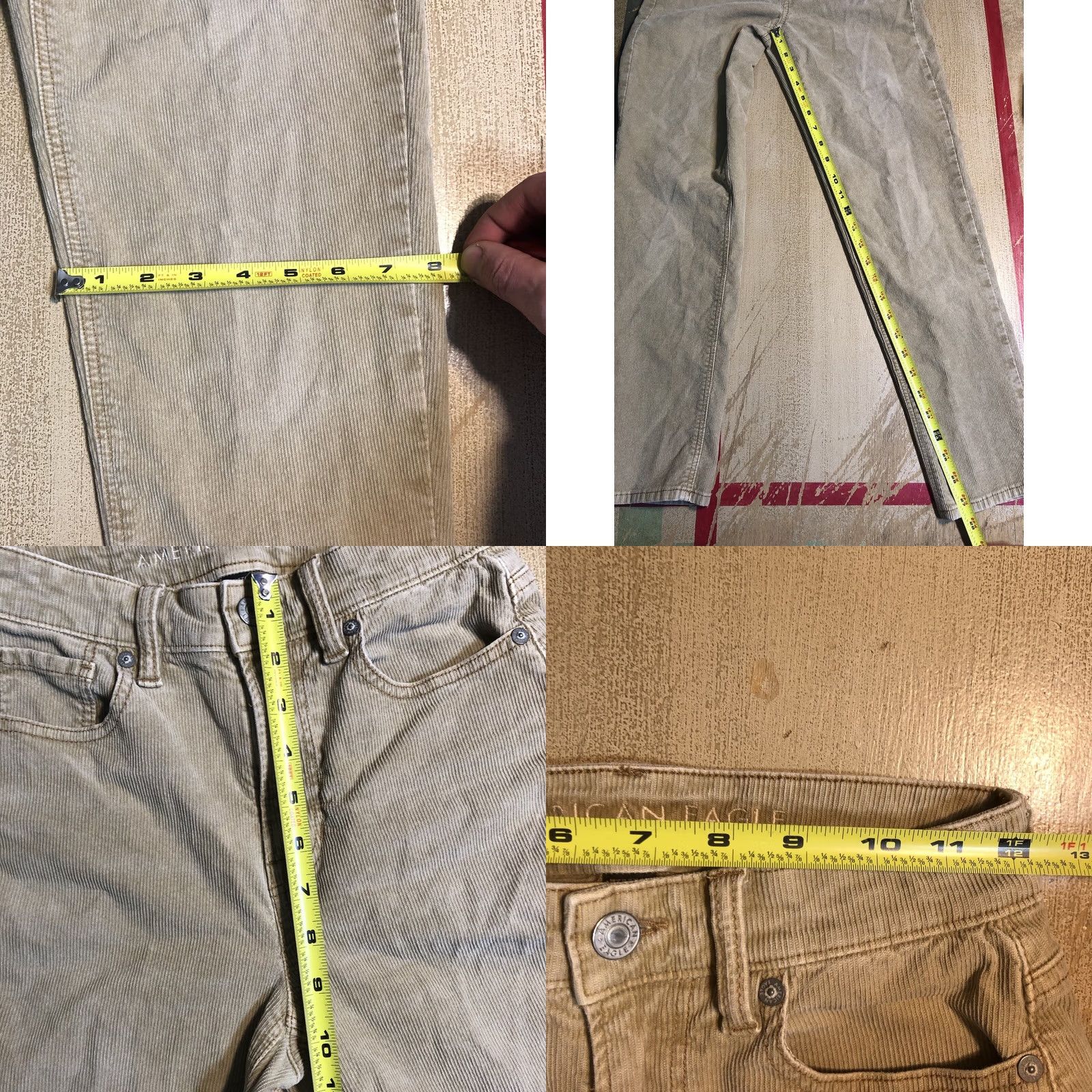American Eagle Outfitters VINTAGE American Eagle Corduroy Pants Womens 00 Straight Jeans Tan 27.5 in Inseam 24 in Waist 00-27.5 5-Pocket Modern Retro Outdoor Womens Size 24" / US 00 / IT 34 - 8 Thumbnail