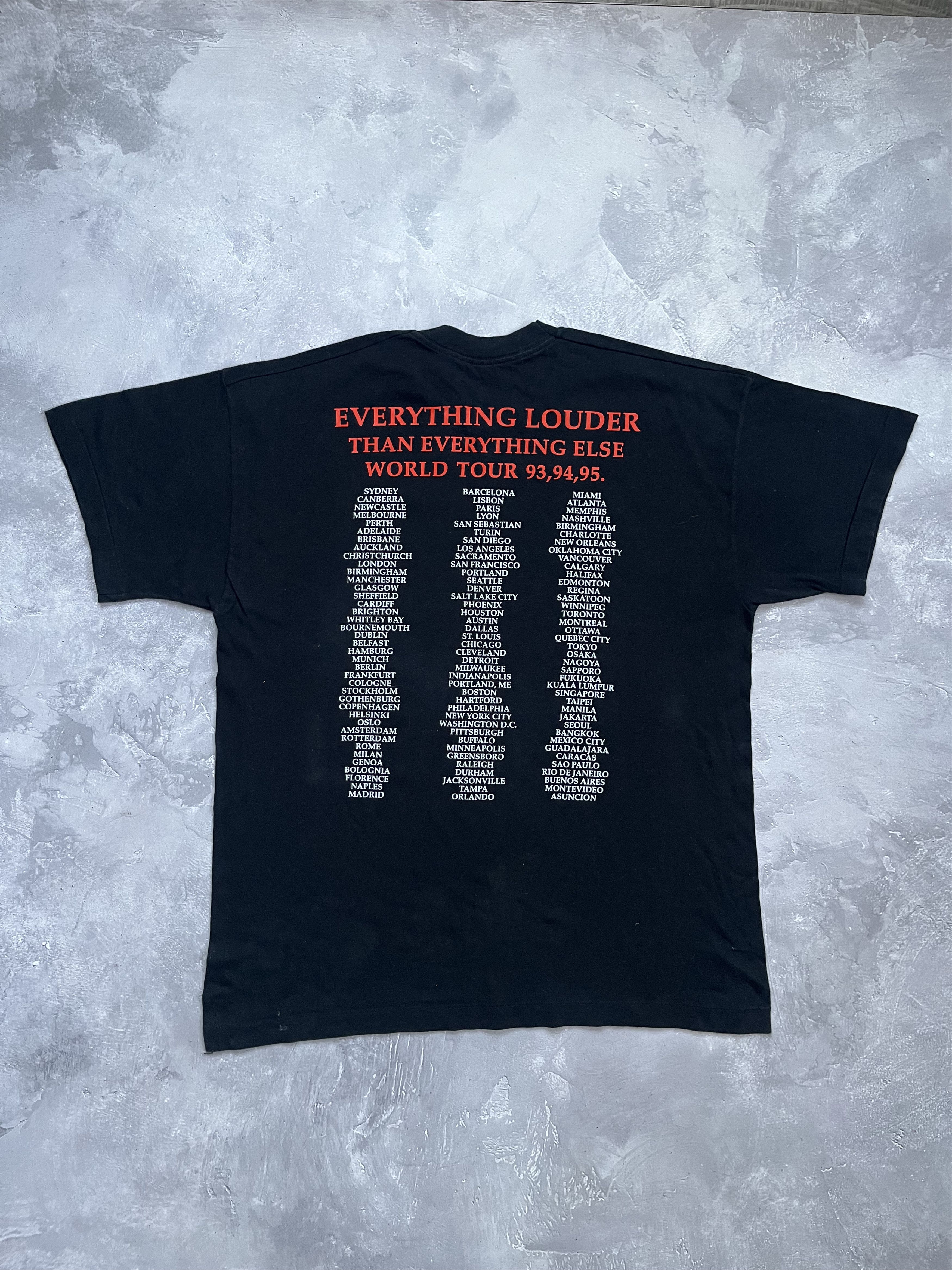 Band Tees Vintage Meat Loaf World Tour T-Shirt Everything Louder Black Size US XL / EU 56 / 4 - 2 Thumbnail