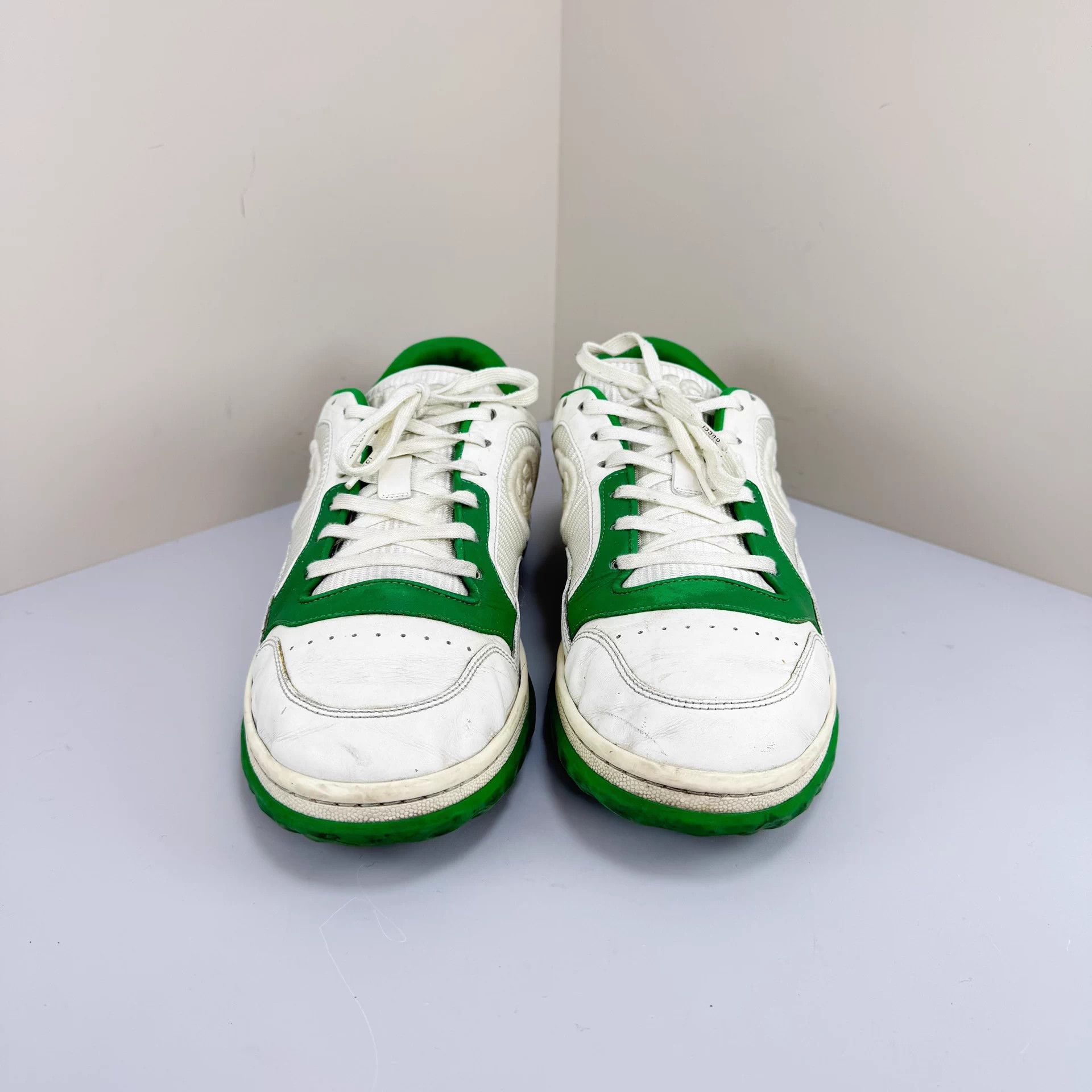 Gucci Gucci MAC80 White Green Worn Sneakers 8.5 95N Size US 8.5 / EU 41-42 - 2 Thumbnail