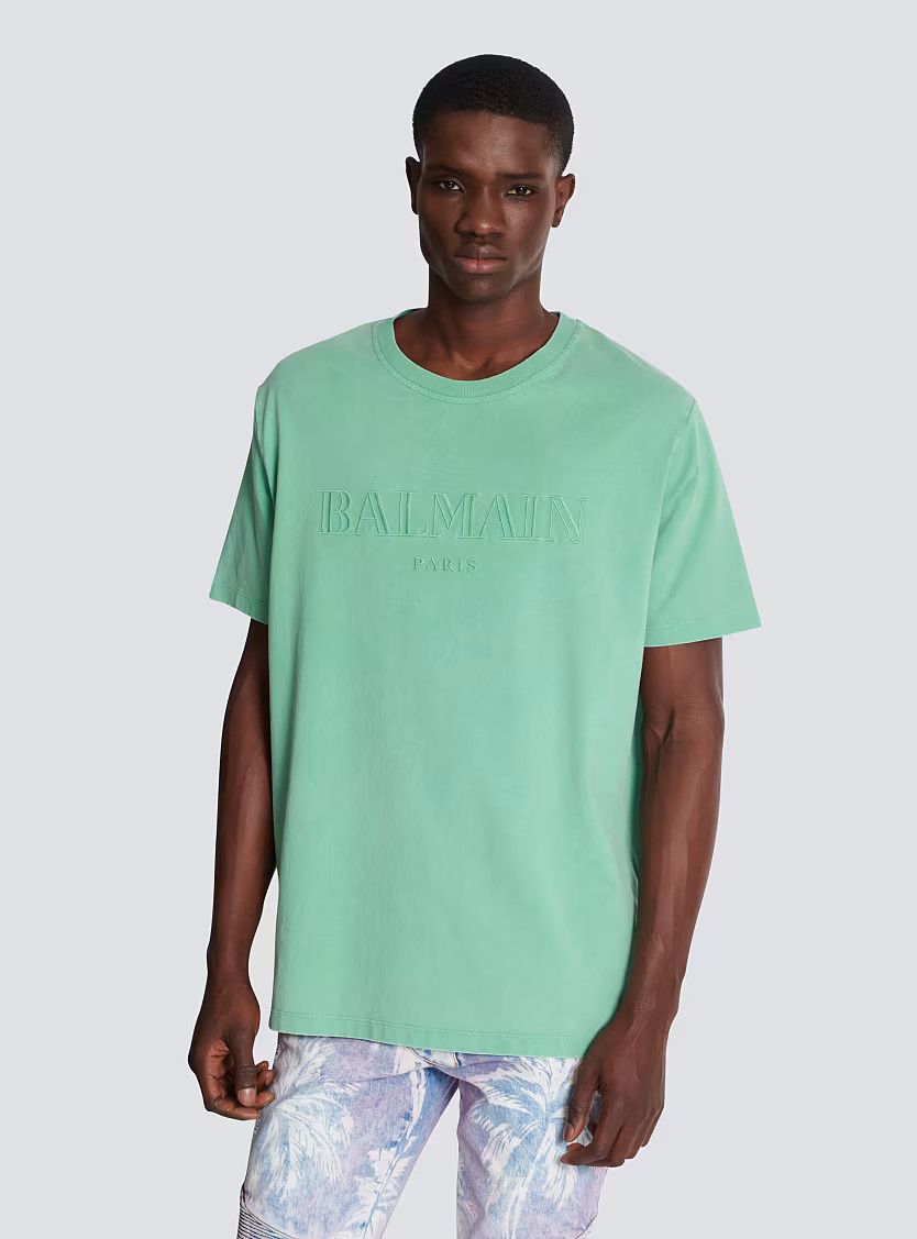 Balmain o1s1wg110925 Loose T-Shirt in Green Size US S / EU 44-46 / 1 - 5 Thumbnail