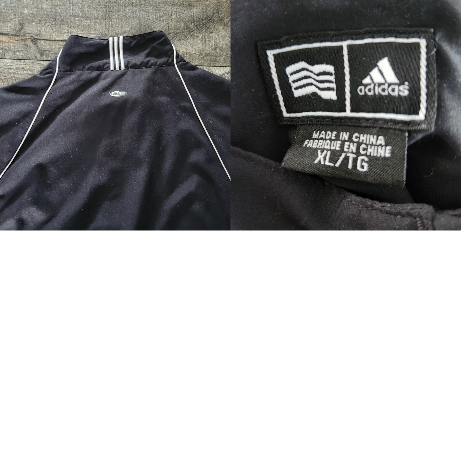 Adidas VINTAGE Cummins Adidas Mens XL 1/4 Zip Pullover Windbreaker Coat Black Mock Neck Long Sleeve Lightweight Sports Weather Jacket Size US XL / EU 56 / 4 - 8 Thumbnail