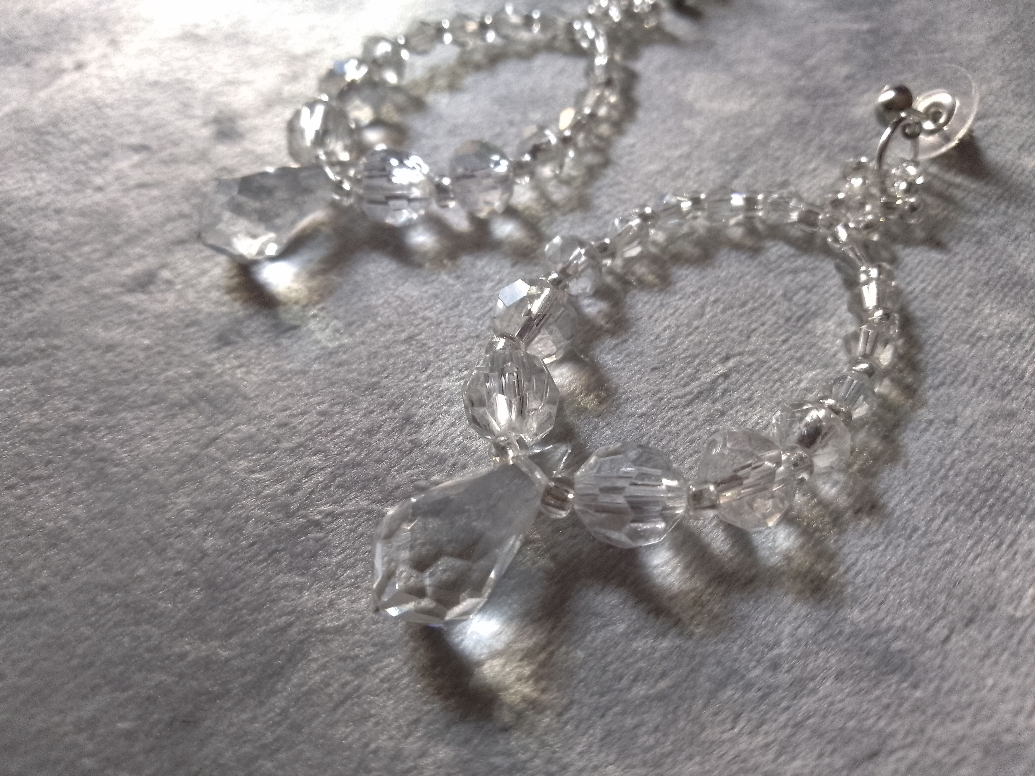 Handmade Earrings Fine Crystal Elegant Wedding Teardrop by Swarovski Size ONE SIZE - 6 Thumbnail