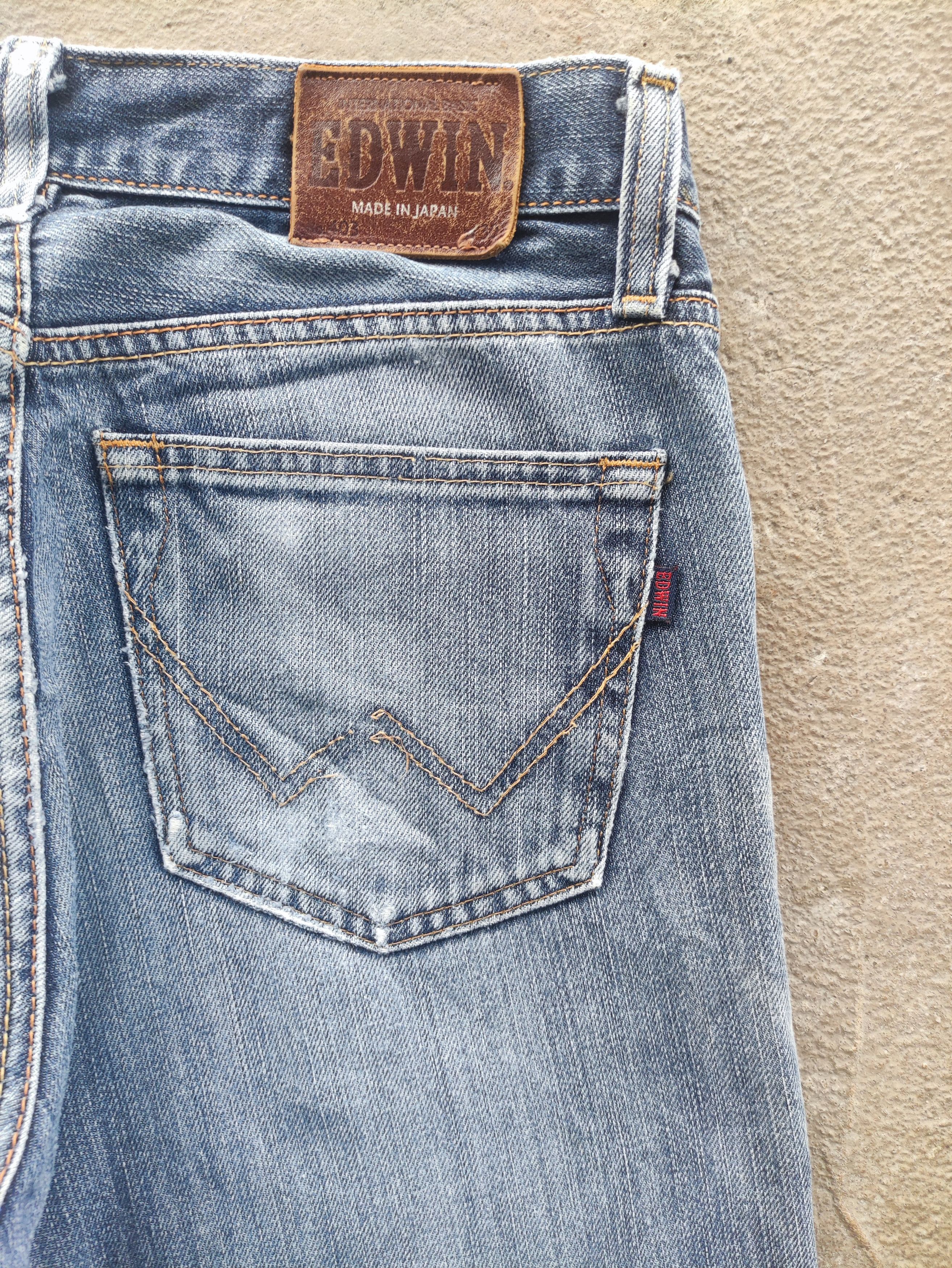 Edwin Vintage Edwin 403 Japan Distress Faded Denim Pants Size US 31 - 12 Thumbnail
