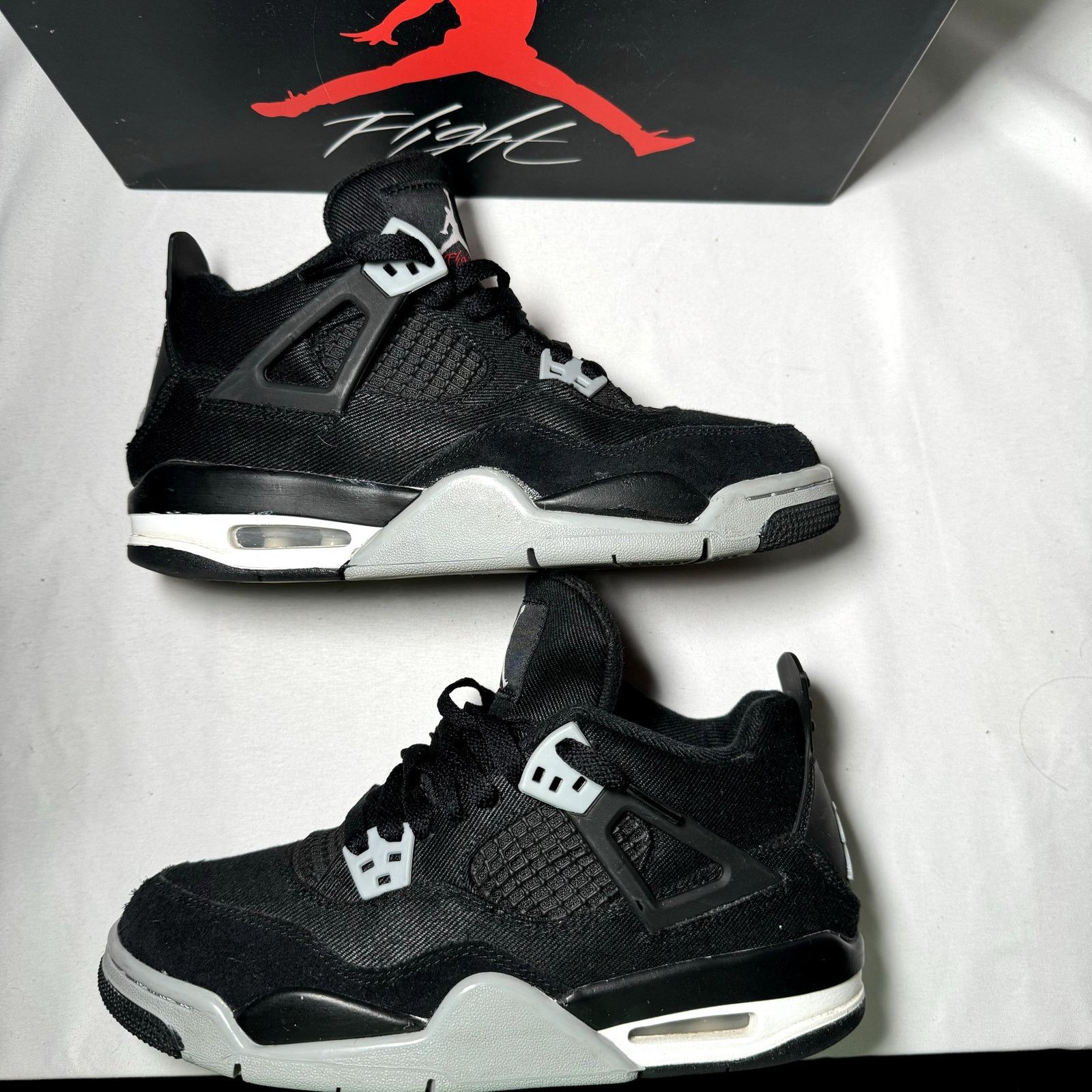 Jordan Brand × Nike Size 5 - Air Jordan 4 Retro SE GS Black Canvas Men's Shoes Size US 5 / EU 37 - 2 Thumbnail