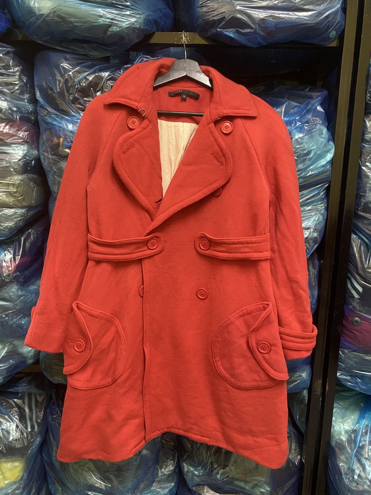 Marc by Marc Jacobs Vintage Marc Jacobs Red Wool Blend Double-Breasted Coat Size M / US 6-8 / IT 42-44 - 1 Thumbnail