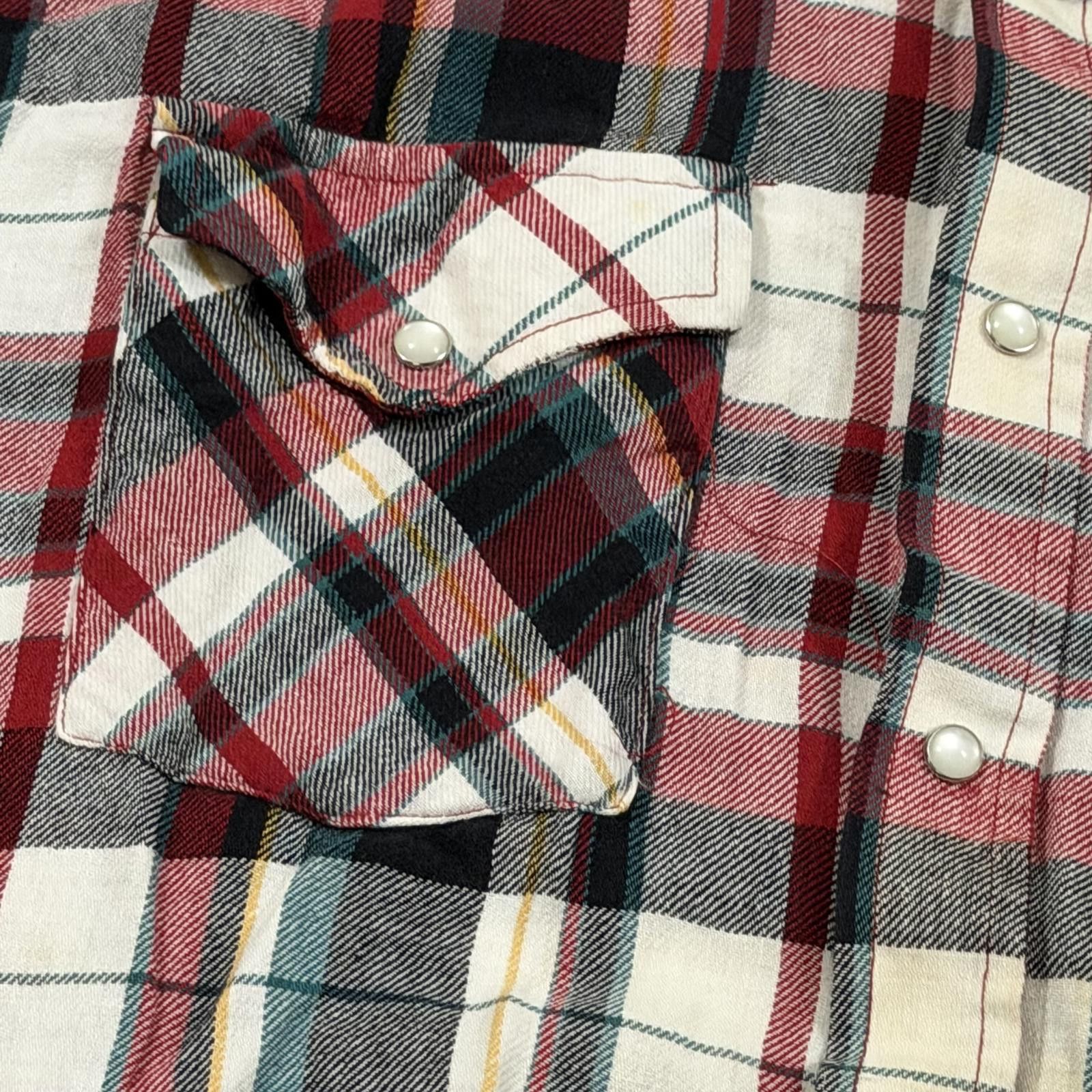 Other Vintage 90s Plains Western Cowboy Flannel Plaid Snap Shirt L Size US L / EU 52-54 / 3 - 2 Thumbnail