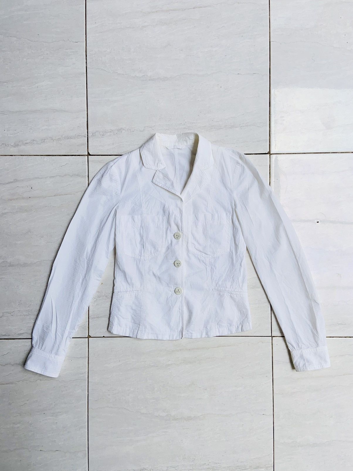 image of Giorgio Armani White Blazer, Women's (Size Small)