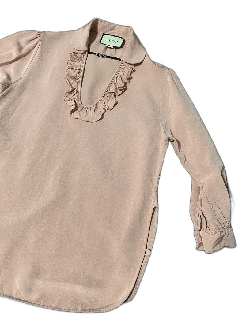 Gucci Gucci Ruffled Collar Top Dress Blouse Size M / US 6-8 / IT 42-44 - 1 Thumbnail
