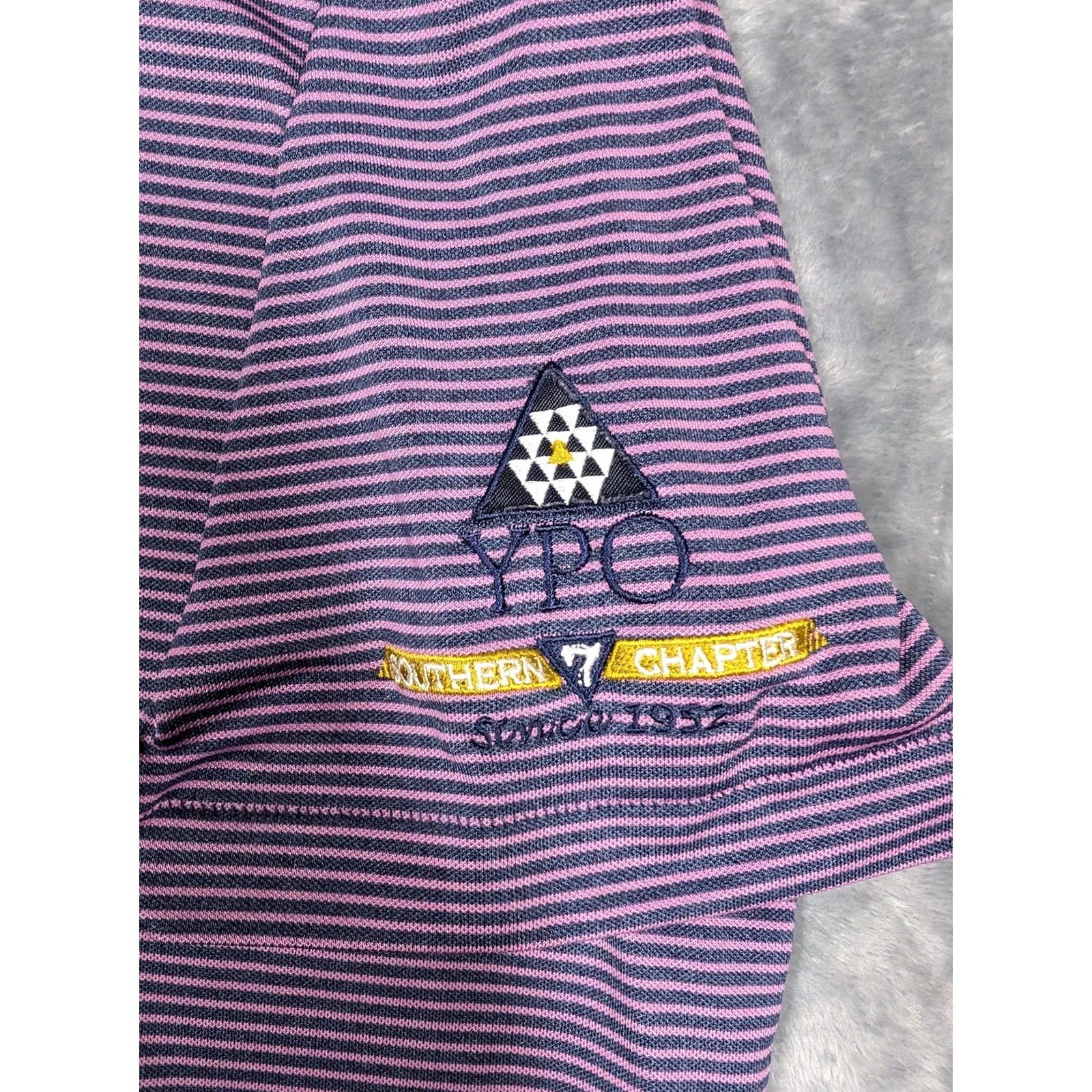 Peter Millar VINTAGE Peter Millar Polo Shirt Mens XL Purple Striped Summer Comfort Golf YPO Southern Size US XL / EU 56 / 4 - 5 Thumbnail