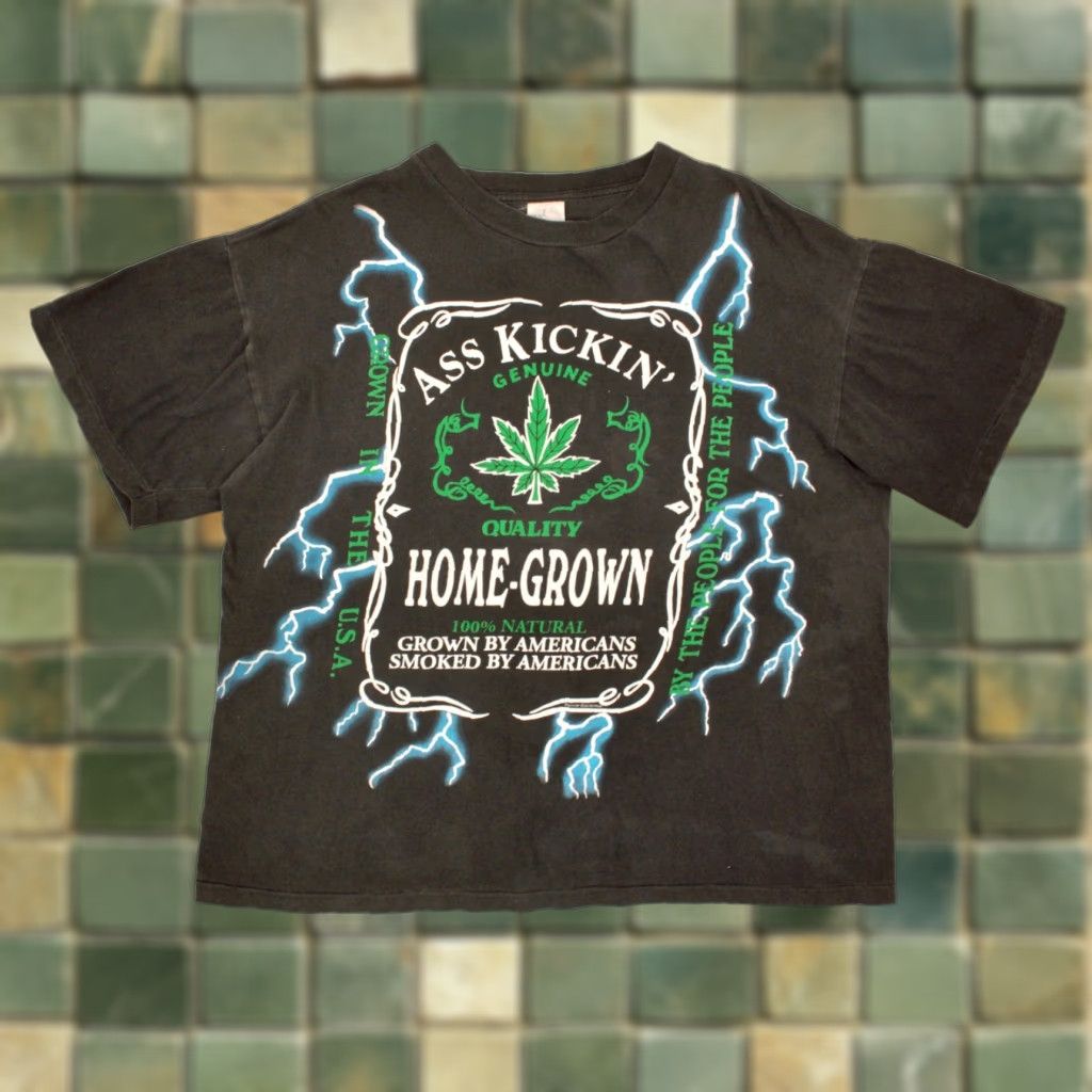 Vintage Ass Kickin Home Grown Marijuana Tee | Grailed