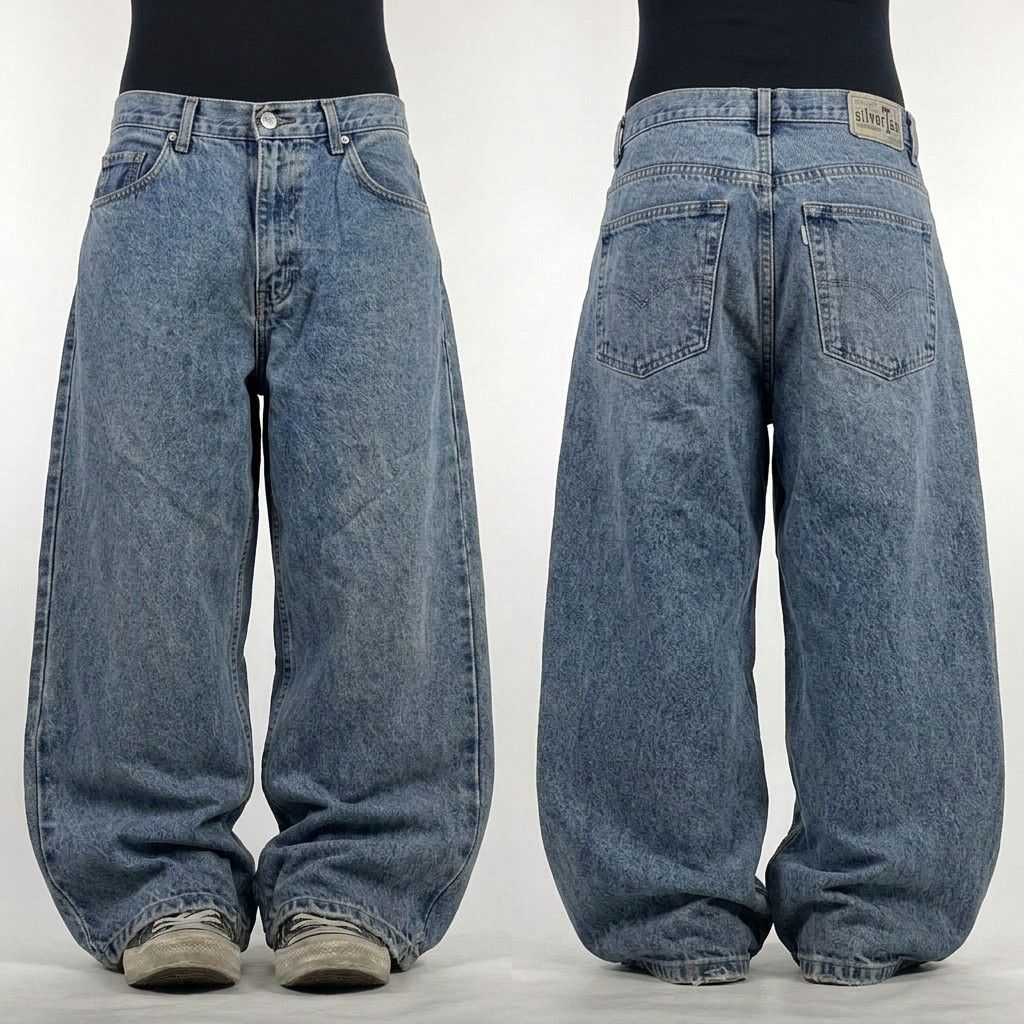 Levi's Vintage Levi's y2k baggy wide leg 2000s tab whiskered jeans