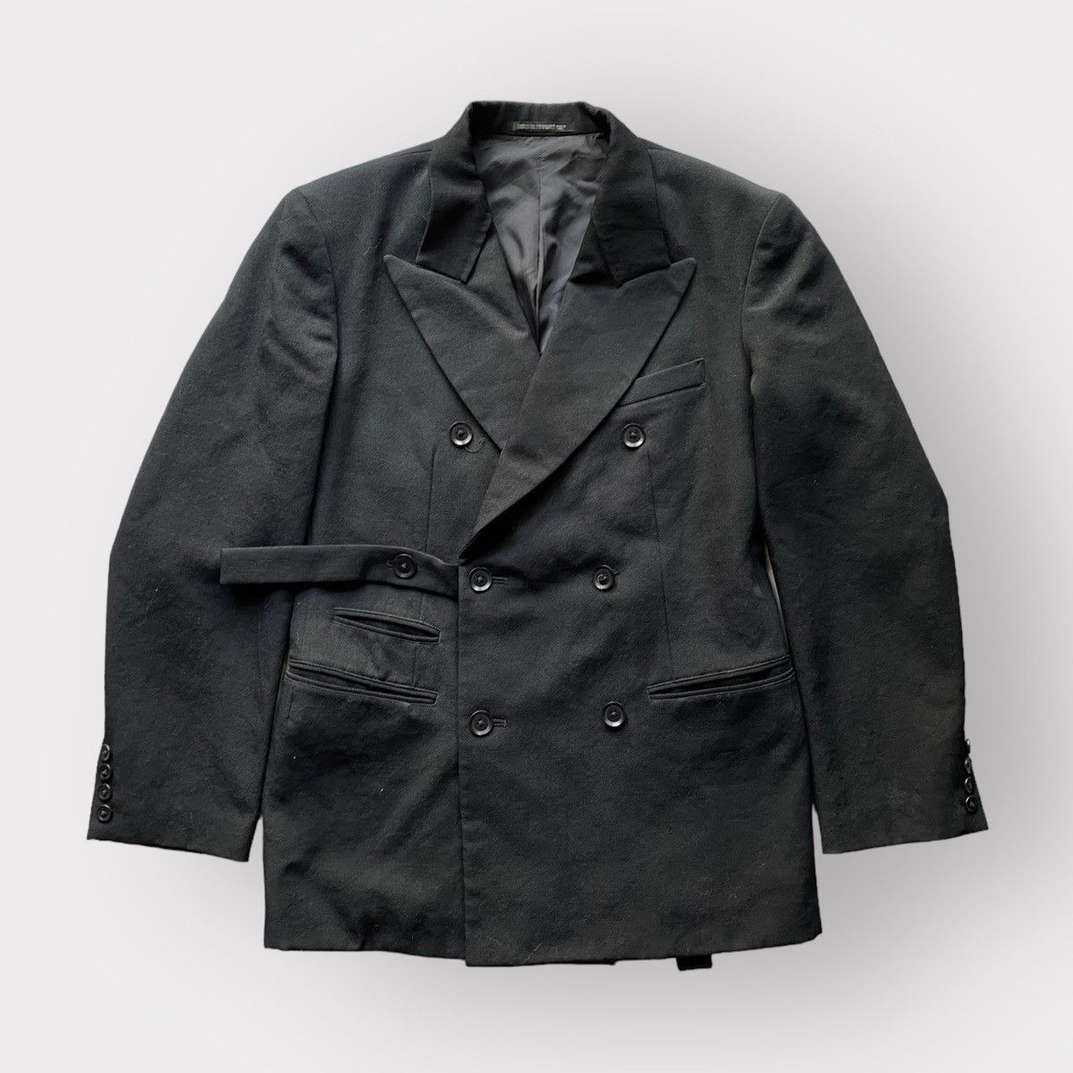 Yohji Yamamoto Runway Fall13 Wool Gabardine Blazer Size US M / EU 48-50 / 2 - 3 Thumbnail