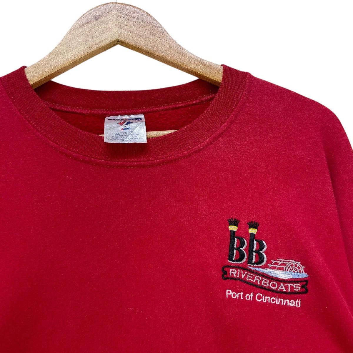 Vintage 💥Vintage Jerzees Riverboat Crewneck Sweatshirt Size US M / EU 48-50 / 2 - 2 Thumbnail