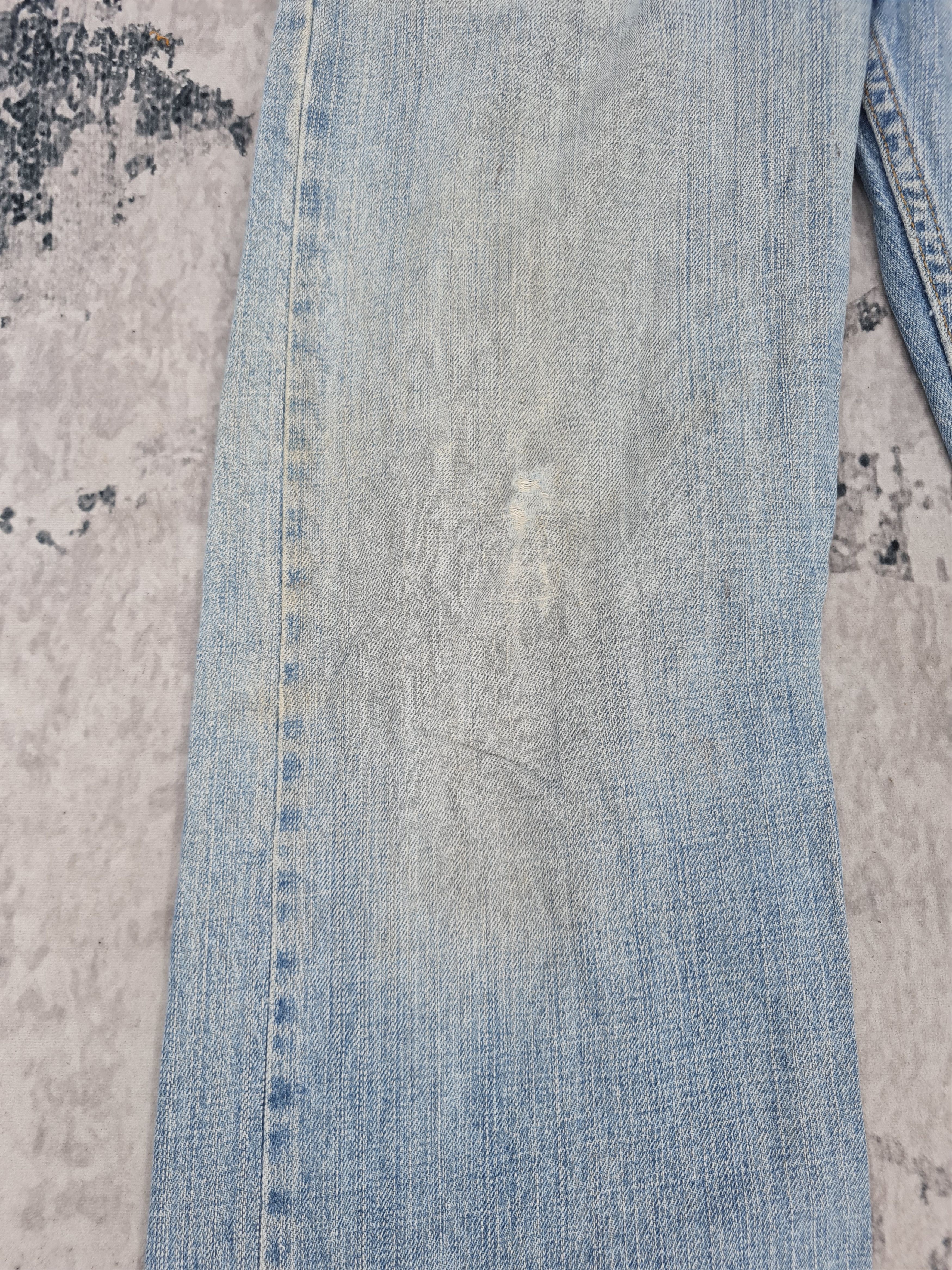 Levi's Vtg LEVIS 527 Bootcut Ripped Light Blue L0357 Size 35X34 Size US 35 - 5 Thumbnail