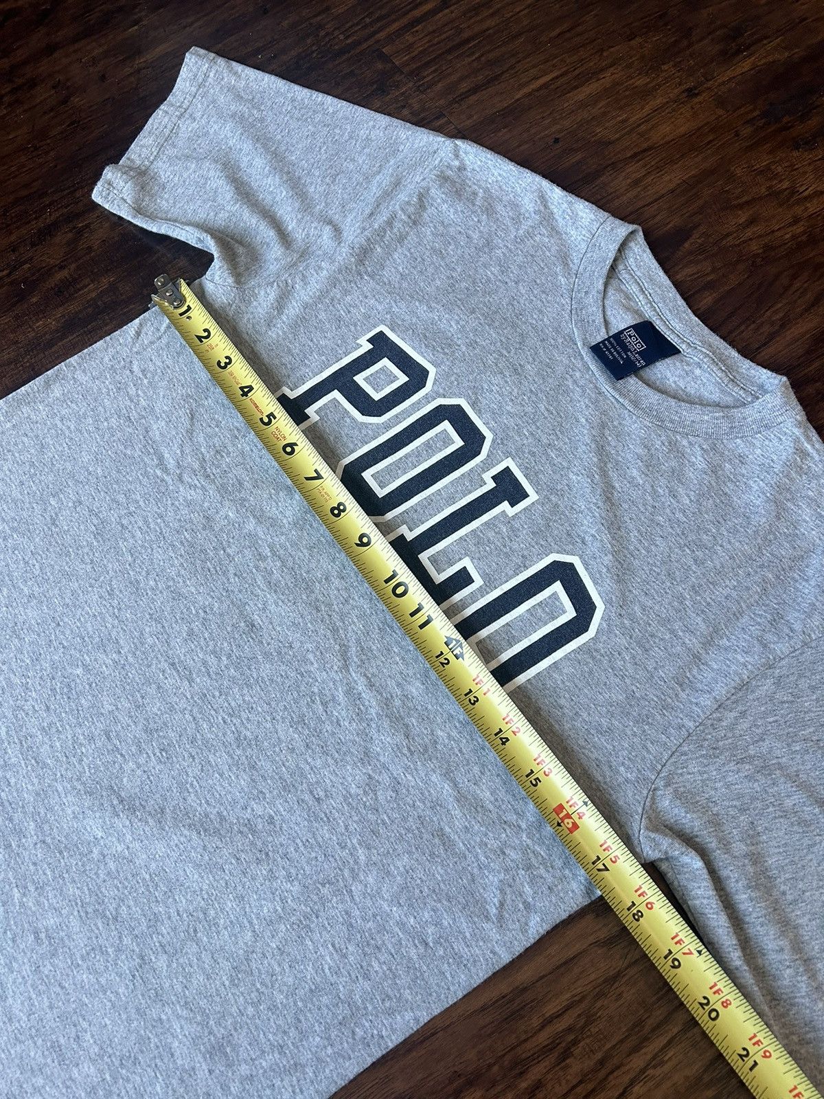 Polo Ralph Lauren Vintage Polo Ralph Lauren “Polo” Text Grey T-Shirt Size XS / US 0-2 / IT 36-38 - 9 Thumbnail