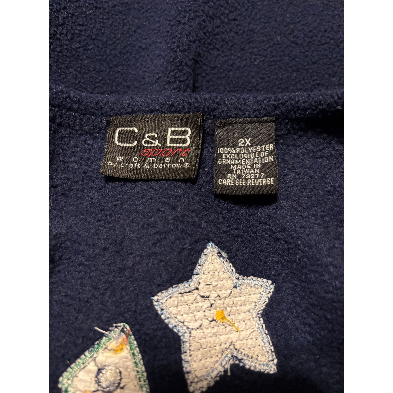 Croft & Barrow Festive Holiday Fleece Cardigan Jacket Size 2X (18-20) Size XL / US 12-14 / IT 48-50 - 5 Thumbnail