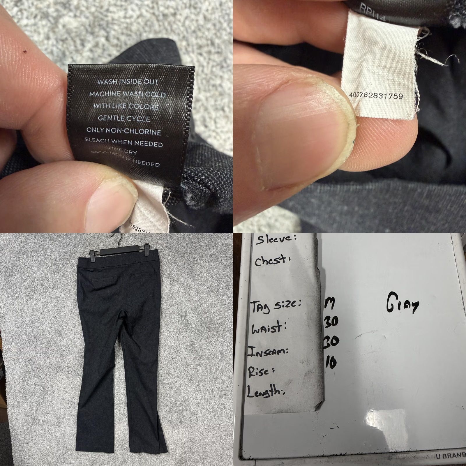 Vintage Simply Vera Vera Wang Dress Pants M 30x30 Bootcut Ponte Stretch Office Gray Womens Size 32" / US 10 / IT 46 - 8 Thumbnail