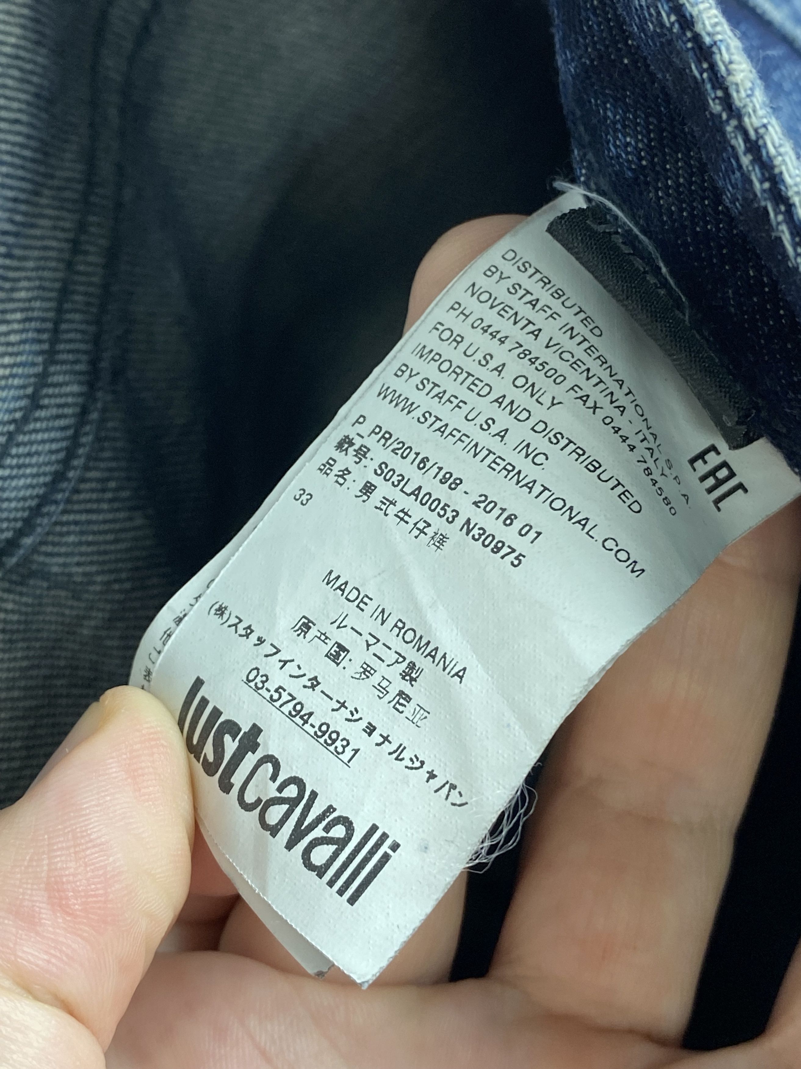 Roberto Cavalli Just Cavalli Washed Men Denim size 33 Size US 33 - 16 Thumbnail