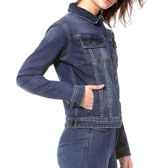Vacation Lola Jeans Gabriella Classic Denim Jacket Fall Gift Spring Size XS / US 0-2 / IT 36-38 - 2 Thumbnail
