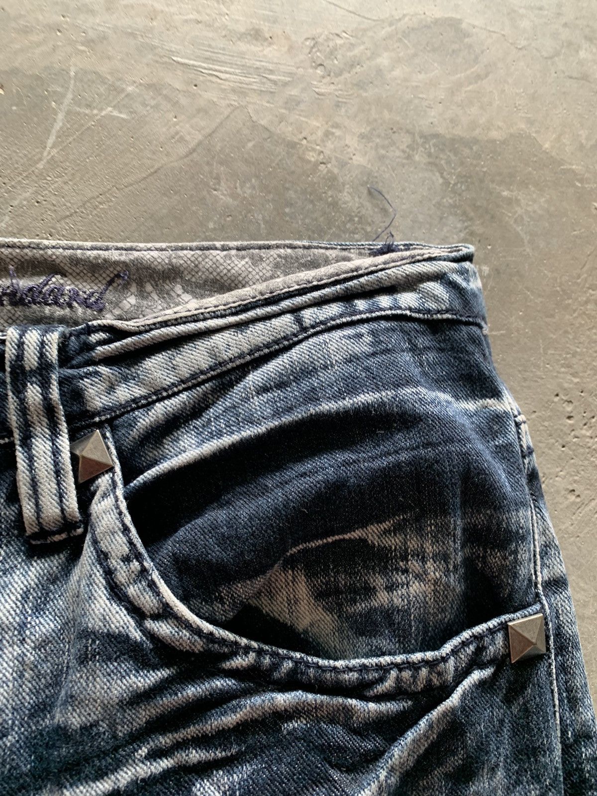 20471120 × Hysteric Glamour × If Six Was Nine distressed stone washed ripped jeans japanese designer Size US 31 - 12 Thumbnail