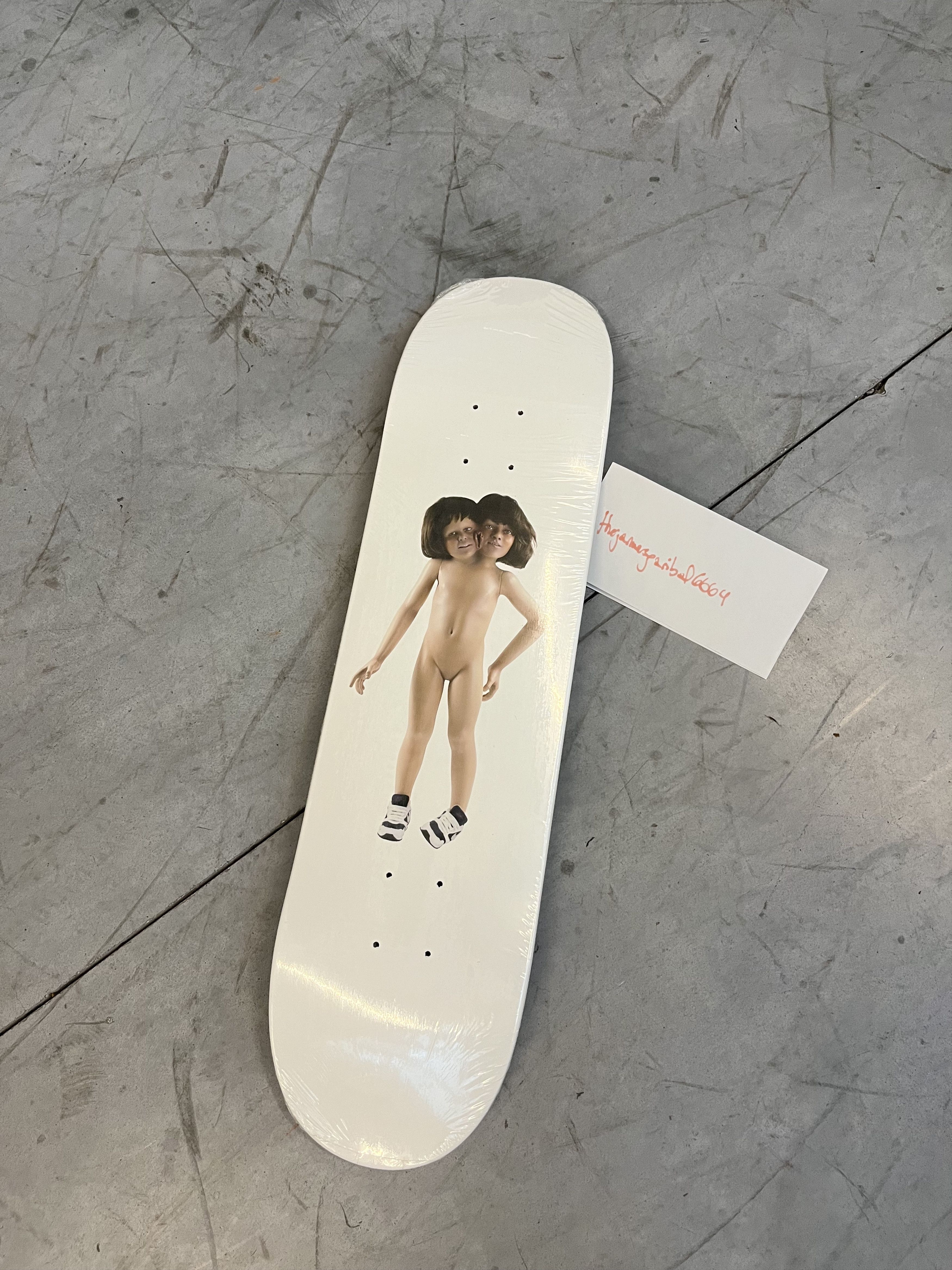image of Chapman Brothers For Supreme, 1 Deck "siamese Cunt" in Black, Men's