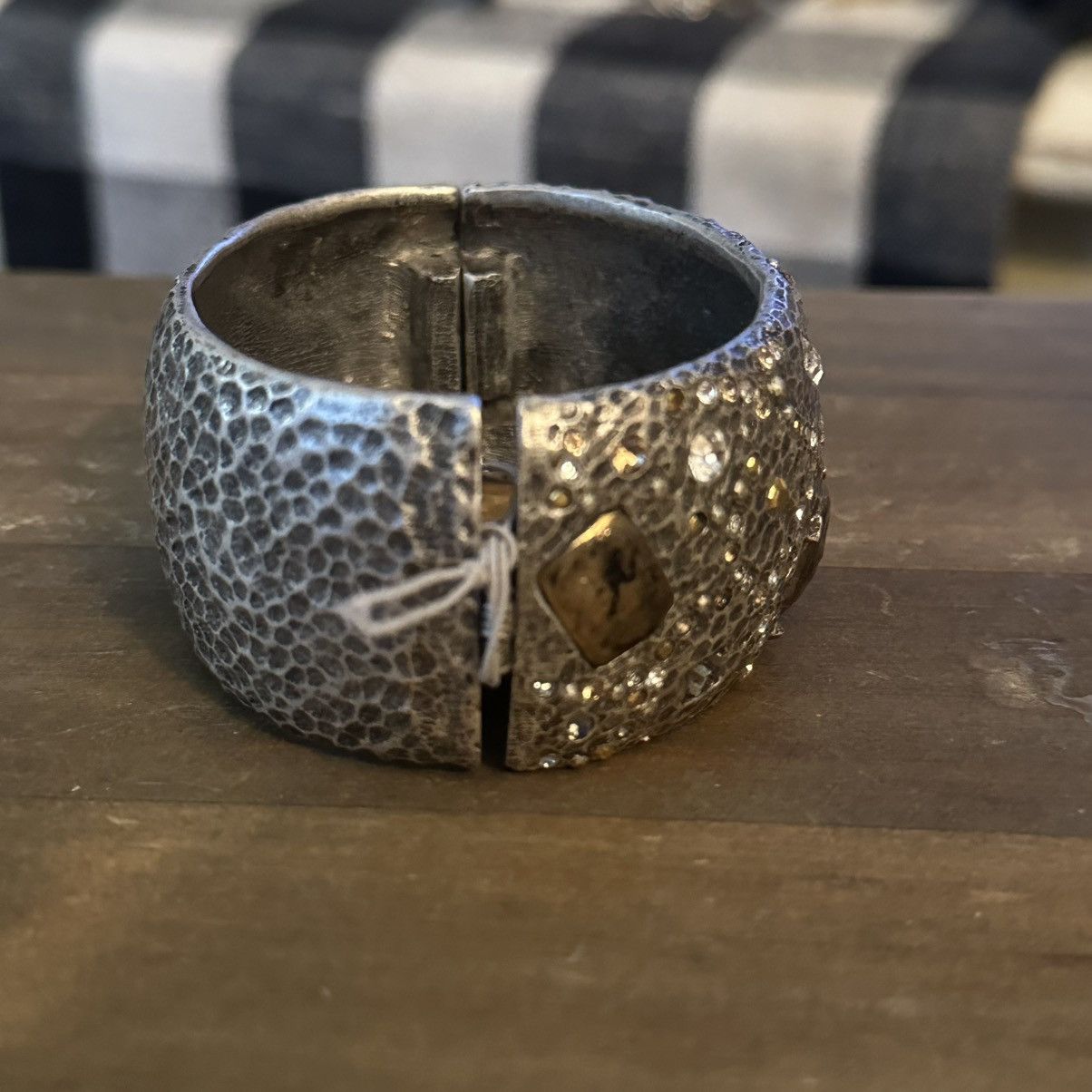 Other Tat2 Designs hammered silver embellished hinged bracelet Size ONE SIZE - 9 Thumbnail