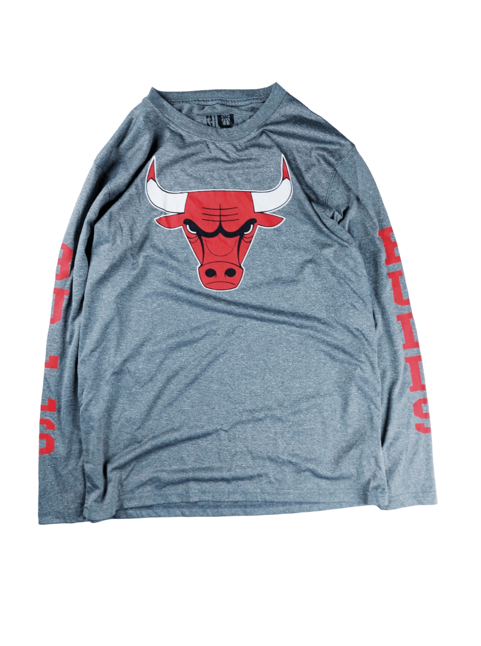 image of Chicago Bulls Longsleeve in Grey, Men's (Size Medium)