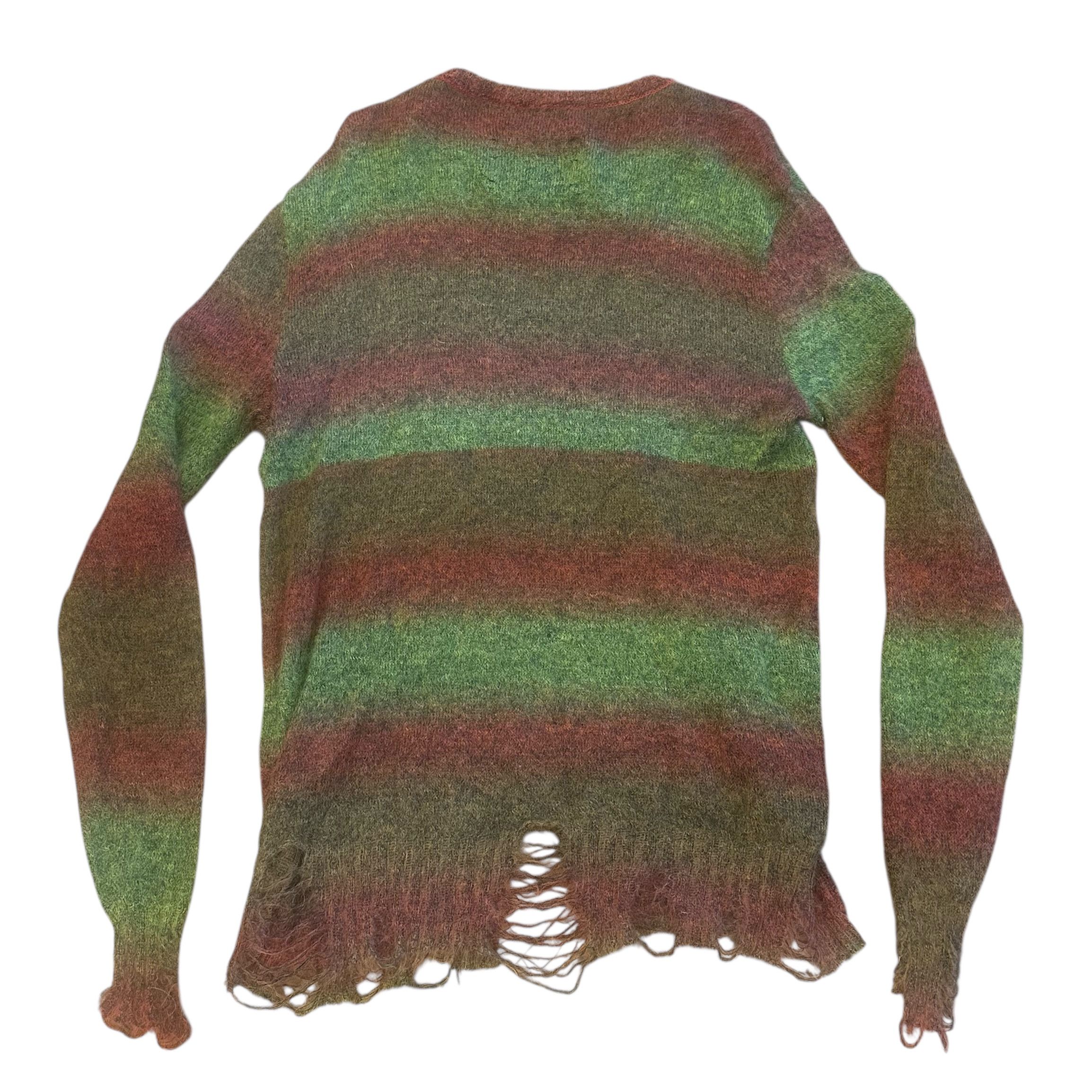 Song For The Mute Song For The Mute Mohair Distressed Grunge Striped Knit Size US M / EU 48-50 / 2 - 2 Thumbnail