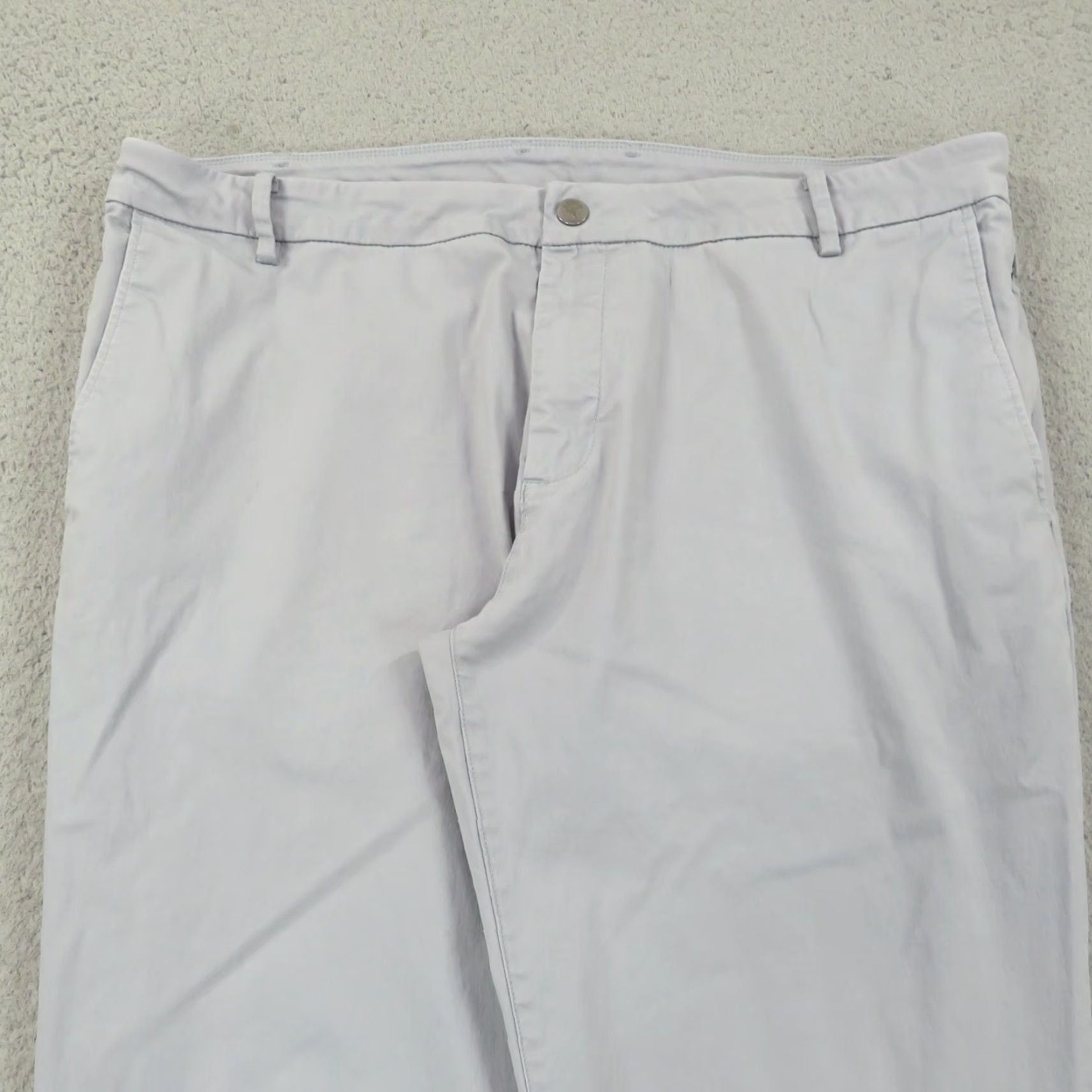 Big Dogs Birddogs Pants Men 38x32 Light Grey Chino Slim/Regular Stretch 5-Pocket Logo Easy Care Casual Fit 32 Inseam Mens Size US 38 / EU 54 - 4 Thumbnail