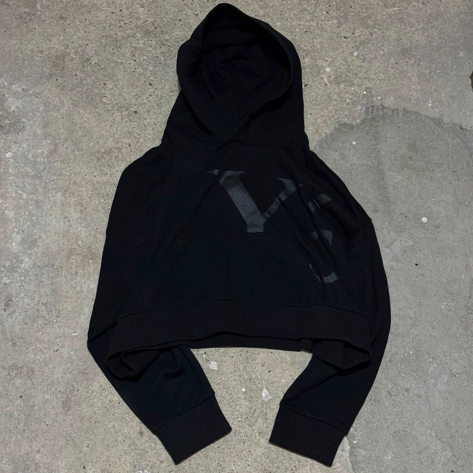 Yohji Yamamoto Yohji Yamamoto y‘s cropped boxy logo hoodie Size S / US 4 / IT 40 - 1 Thumbnail