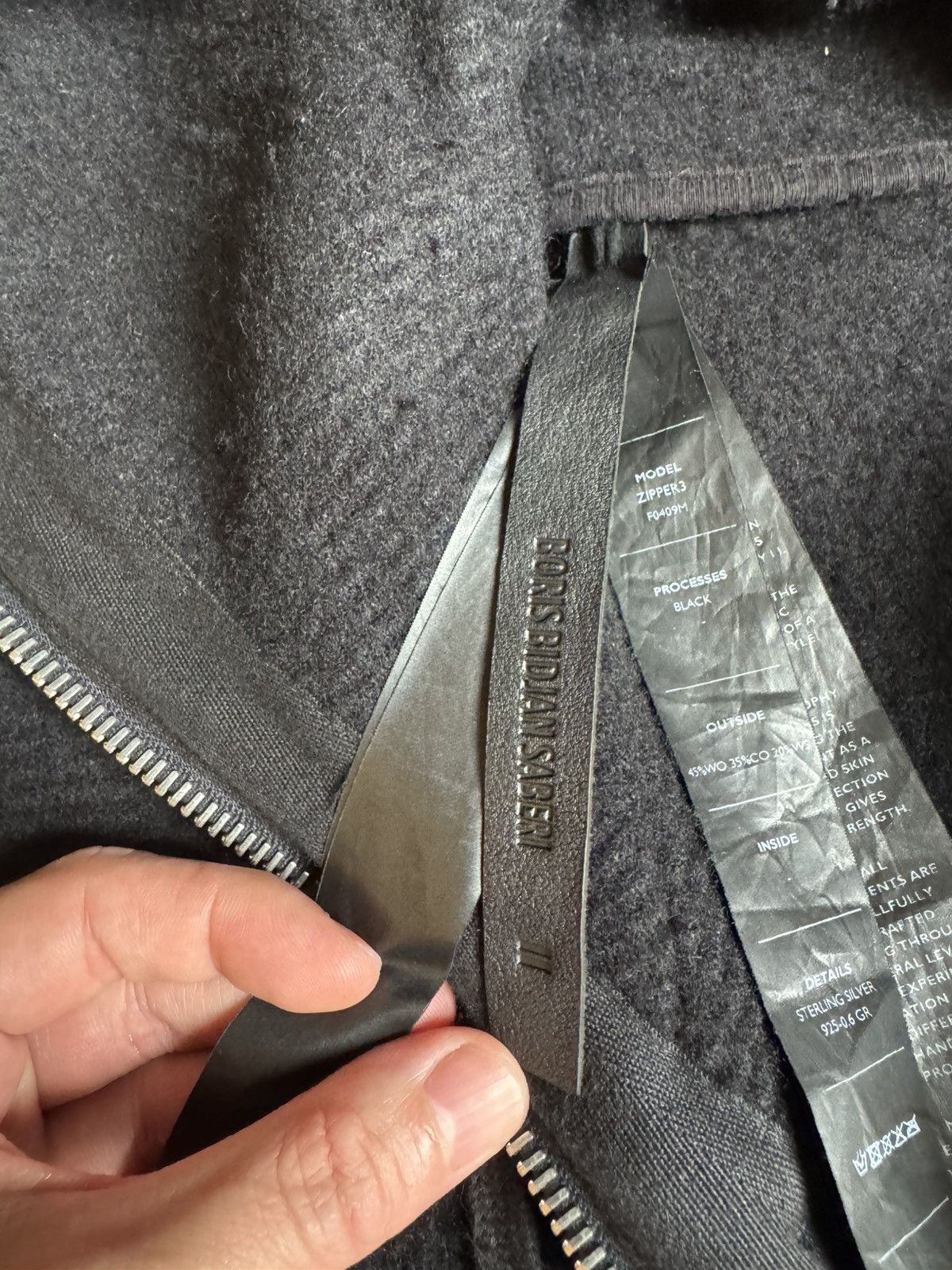 Boris Bidjan Saberi Boris bidjan saberi zipper3 wool Size US M / EU 48-50 / 2 - 6 Thumbnail