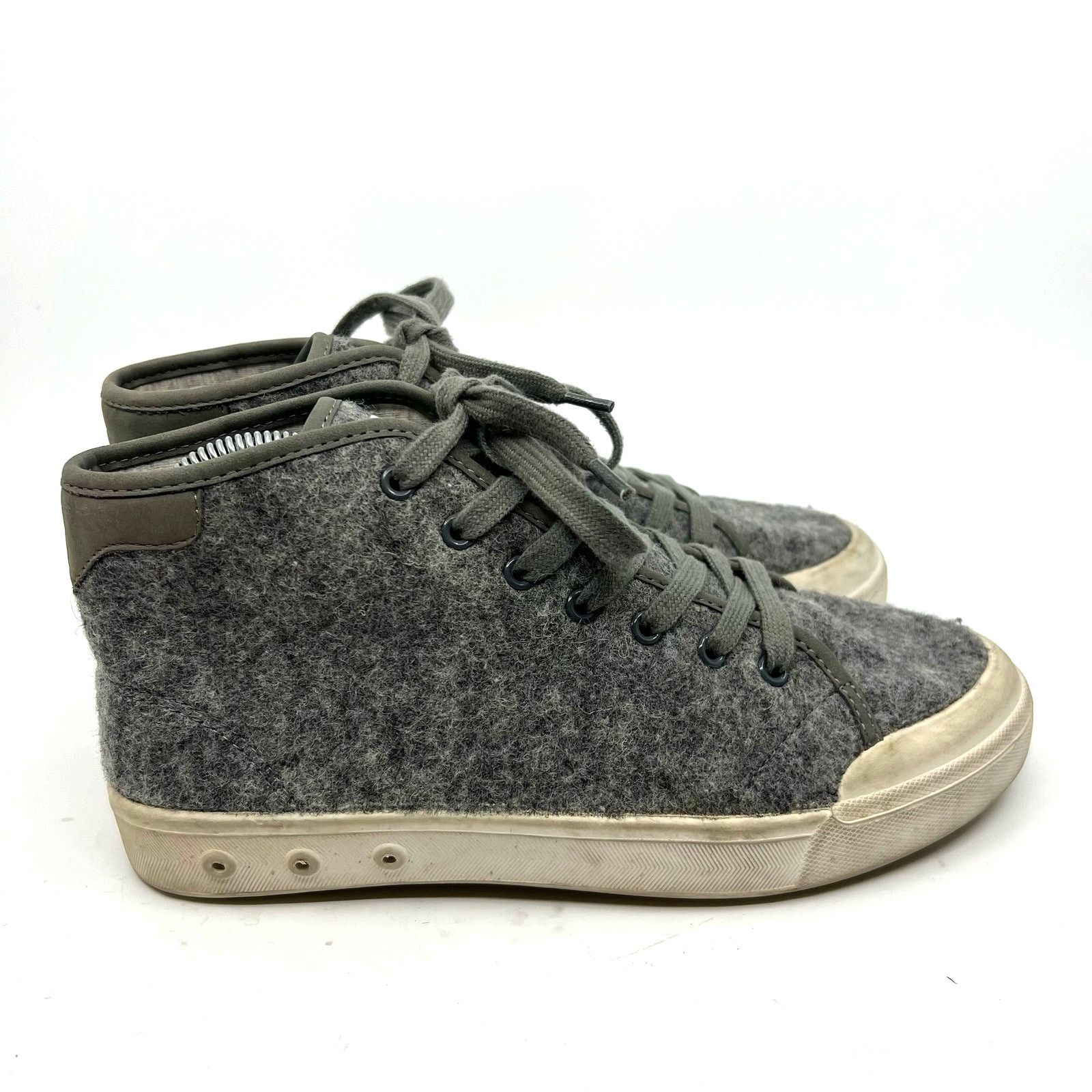 Rag & Bone Rag & Bone Standard Issue Wool Gray Sneaker Women's 8 US Size US 8 / IT 38 - 3 Thumbnail