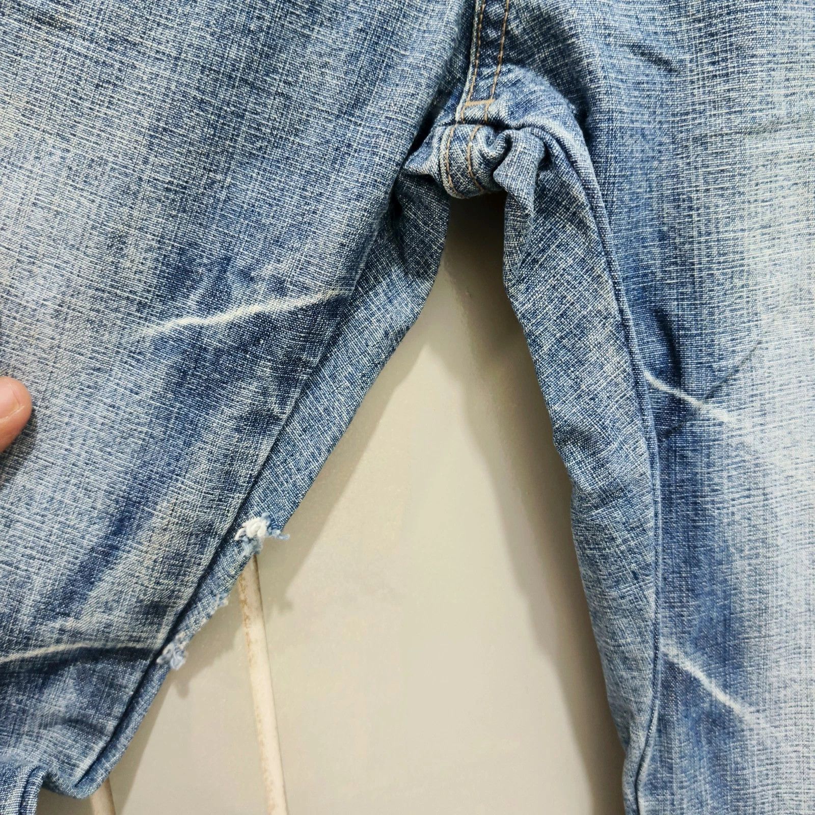 PPFM PPFM Faded Denim Jeans Distressed Y2K Streetwear Size US 34 / EU 50 - 5 Thumbnail