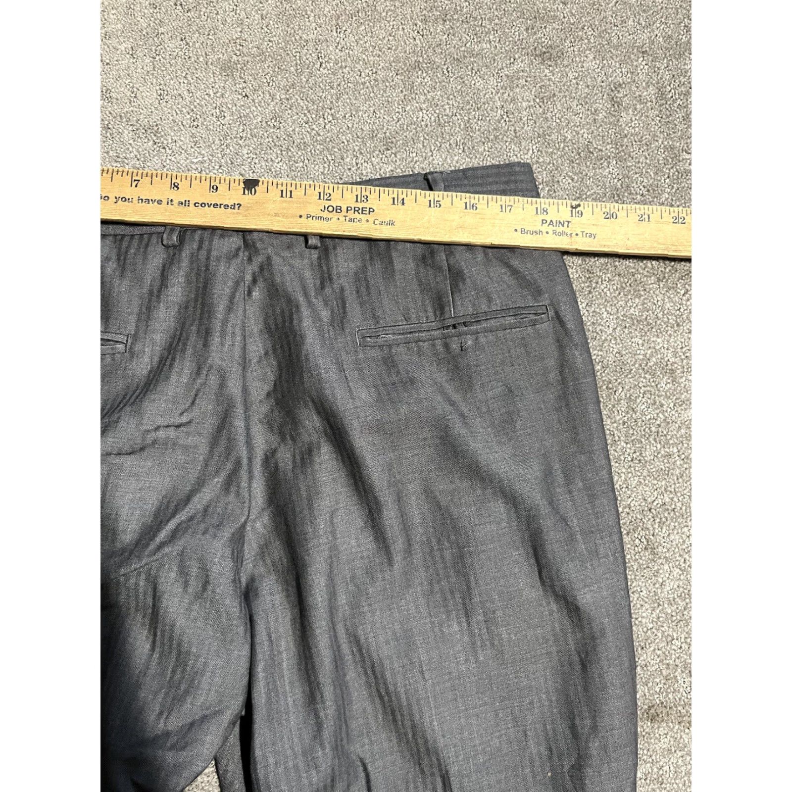 Vintage Louis Philippe Pants Mens 36X27 Dress Slacks Modern Polyester Gray Slim Straight Flat Front Business Formal Workwear Vintage No Size US 36 / EU 52 - 7 Thumbnail
