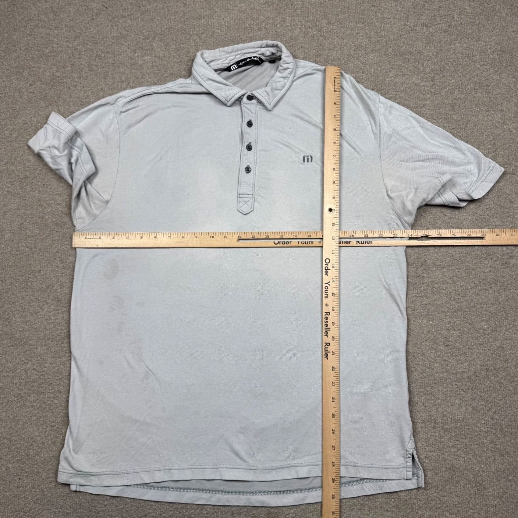 TravisMathew Travis Mathew Polo Shirt XL Gray Short Sleeve Golf Performance Shirt Size US XL / EU 56 / 4 - 3 Thumbnail