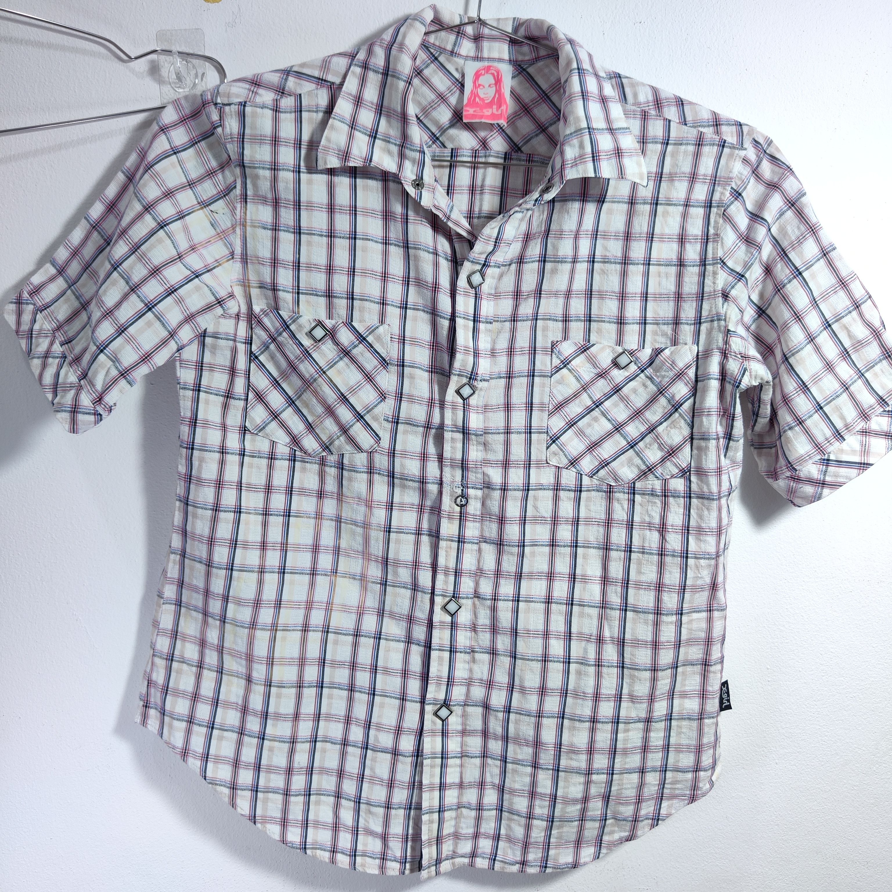 Xlarge X Girl Plaid Small Pearl snap y2k Size S / US 4 / IT 40 - 1 Thumbnail