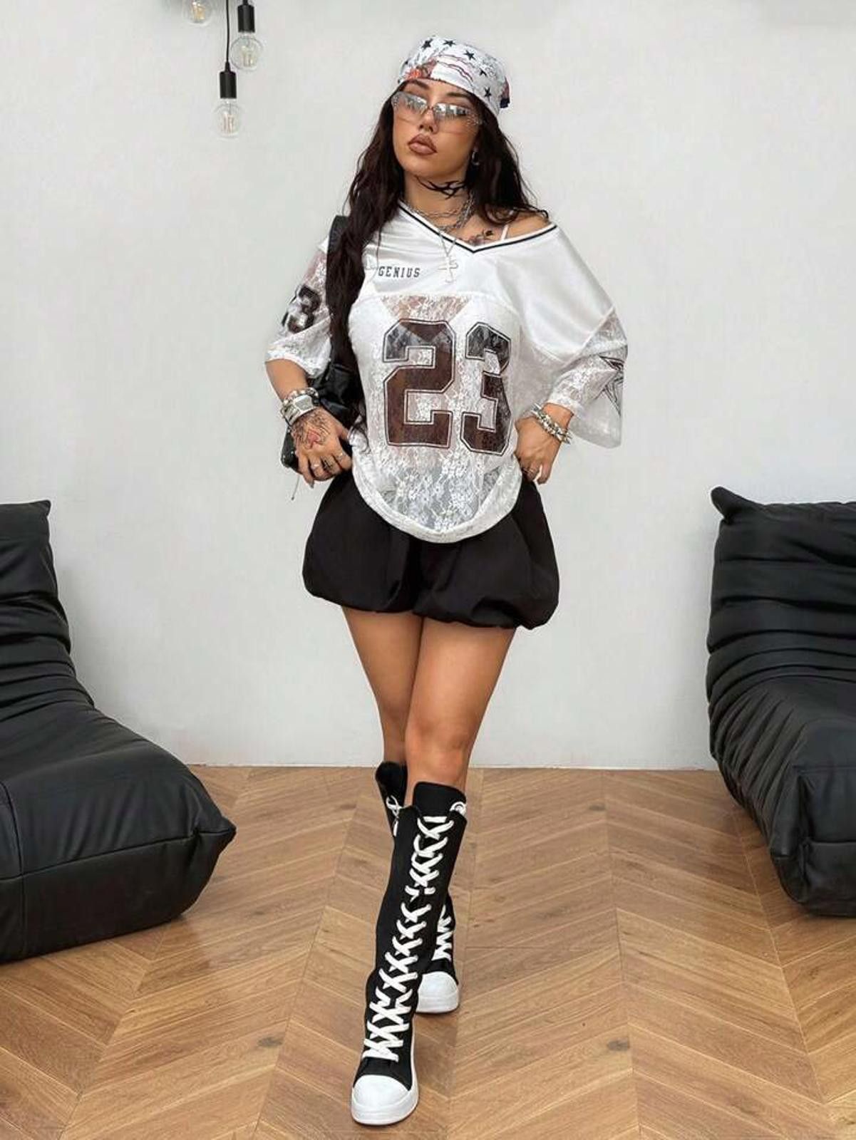Other Genius 23 Lace Top Sexy Jersey Size ONE SIZE - 8 Thumbnail