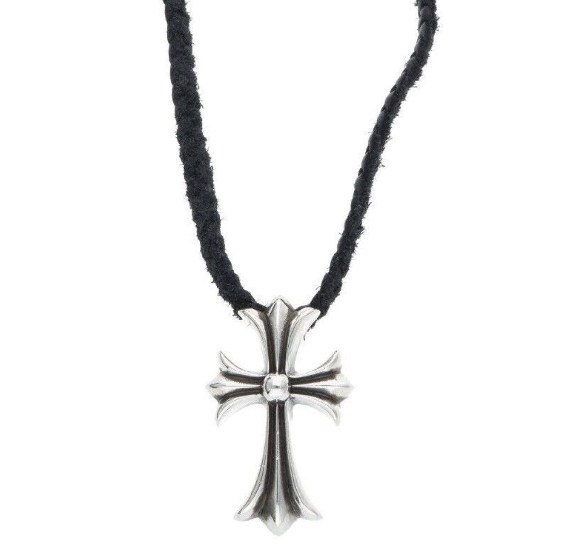 Chrome Hearts Chrome Hearts CH Crossboro Chip Silver Necklace Size ONE SIZE - 1 Thumbnail