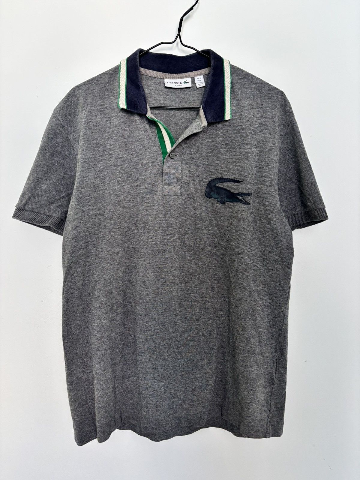 Lacoste Lacoste rare Oversized Crocodile Slim Fit Grey Polo Size M Size US M / EU 48-50 / 2 - 1 Thumbnail