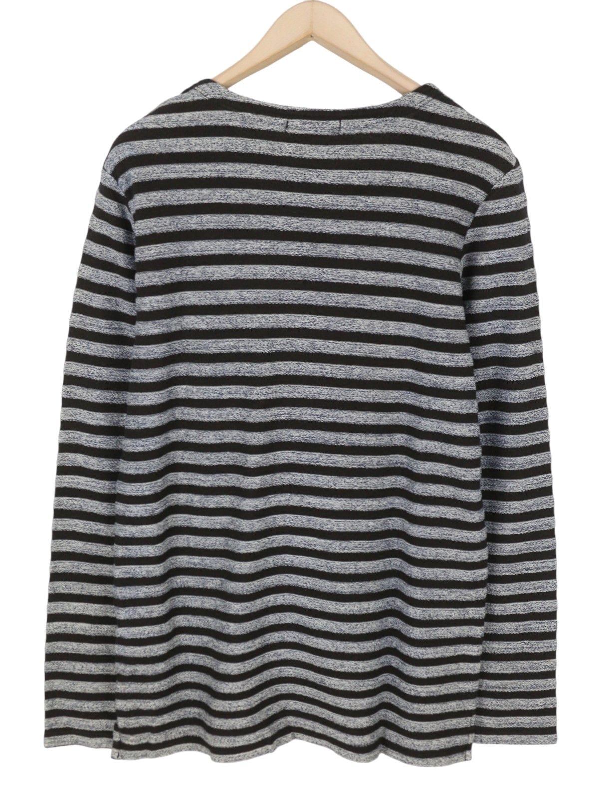 Scotch & Soda M Black Striped Crew Neck Sweatshirt 89104 Size US M / EU 48-50 / 2 - 4 Thumbnail