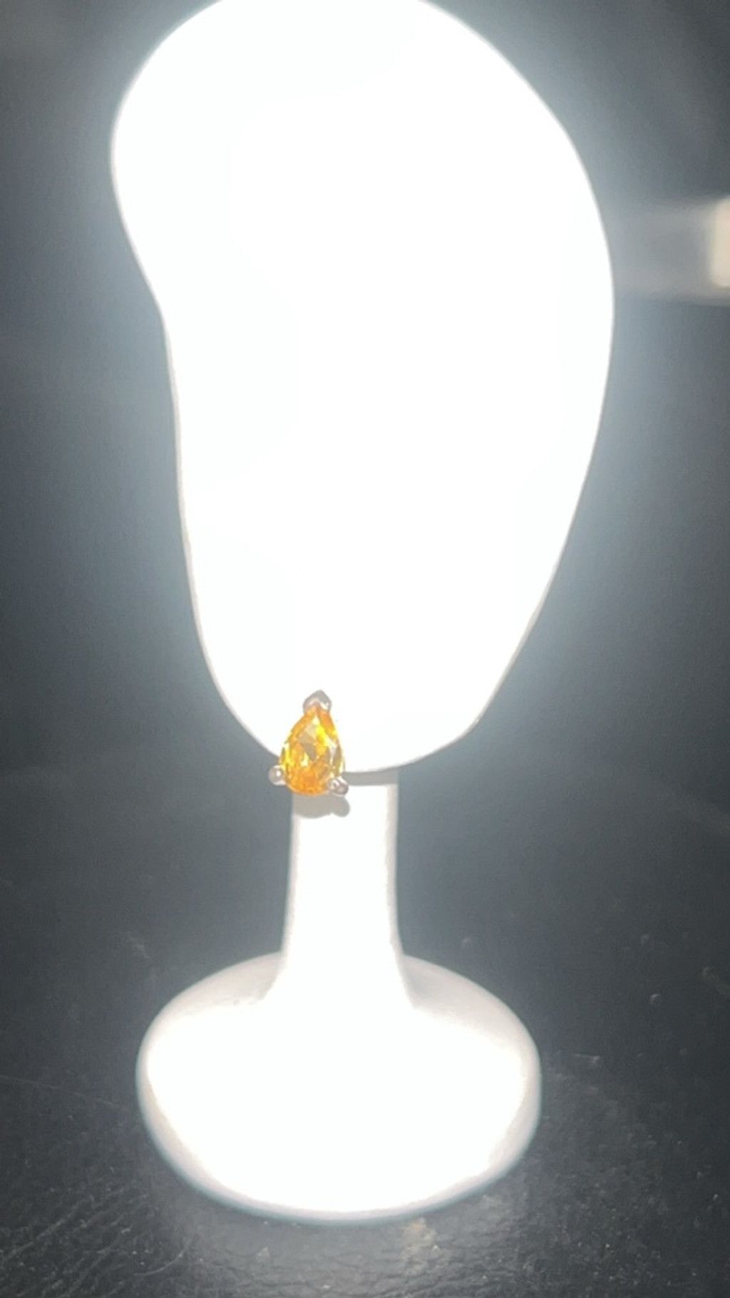 The Unbranded Brand Women's Unbranded Yellow Pear Cut Stud Earrings One Size Size ONE SIZE - 2 Thumbnail