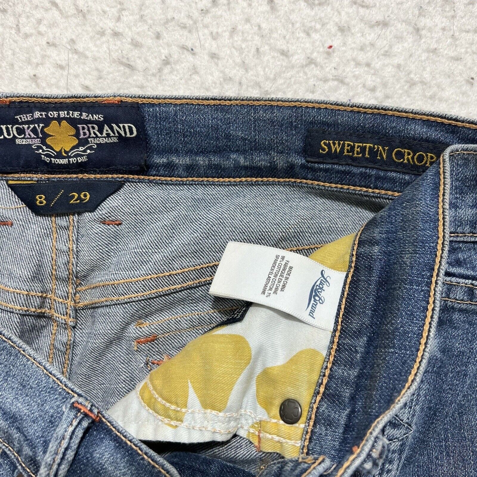 Lucky Brand Lucky Brand 8/29 Straight Leg Distressed Blue Jeans Size 30" / US 8 / IT 44 - 4 Thumbnail