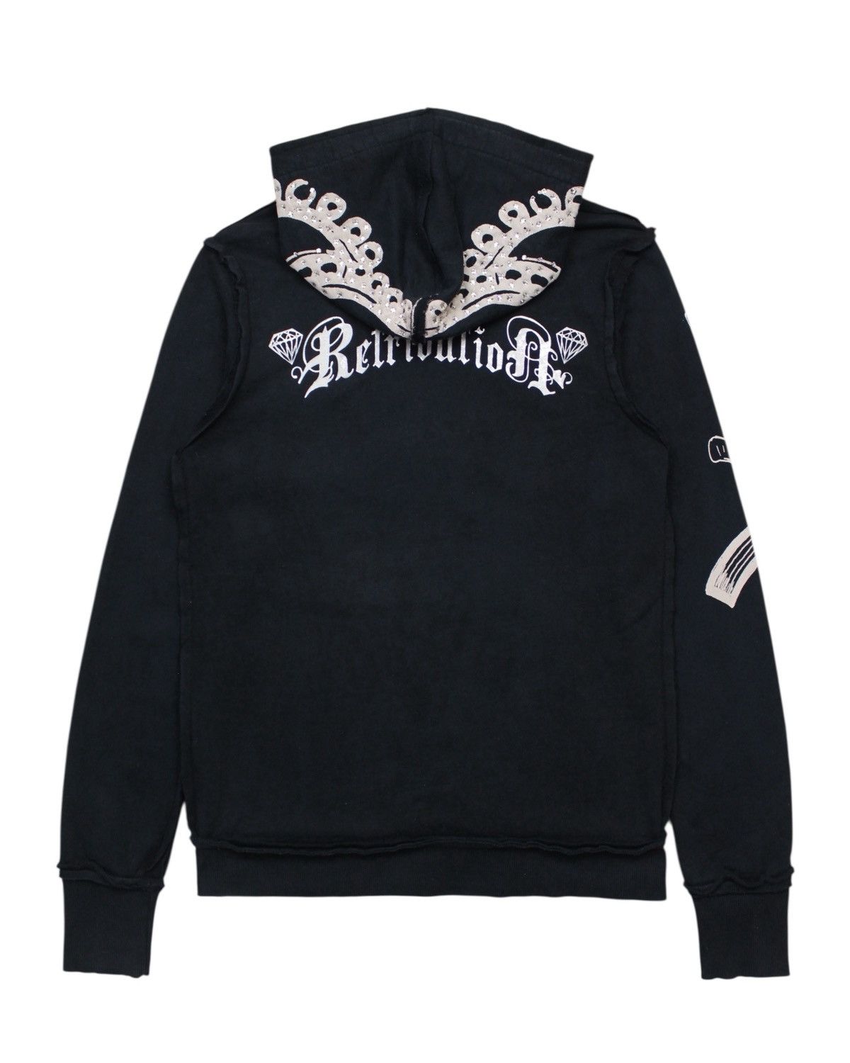 If Six Was Nine 2000S RETRIBUTION BY AFFLICTION – GUN RHINESTONE ZIP HOODIE Size US M / EU 48-50 / 2 - 2 Thumbnail