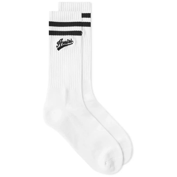 Amiri Amiri Varsity Script Socks in White Size 42 - 1 Thumbnail