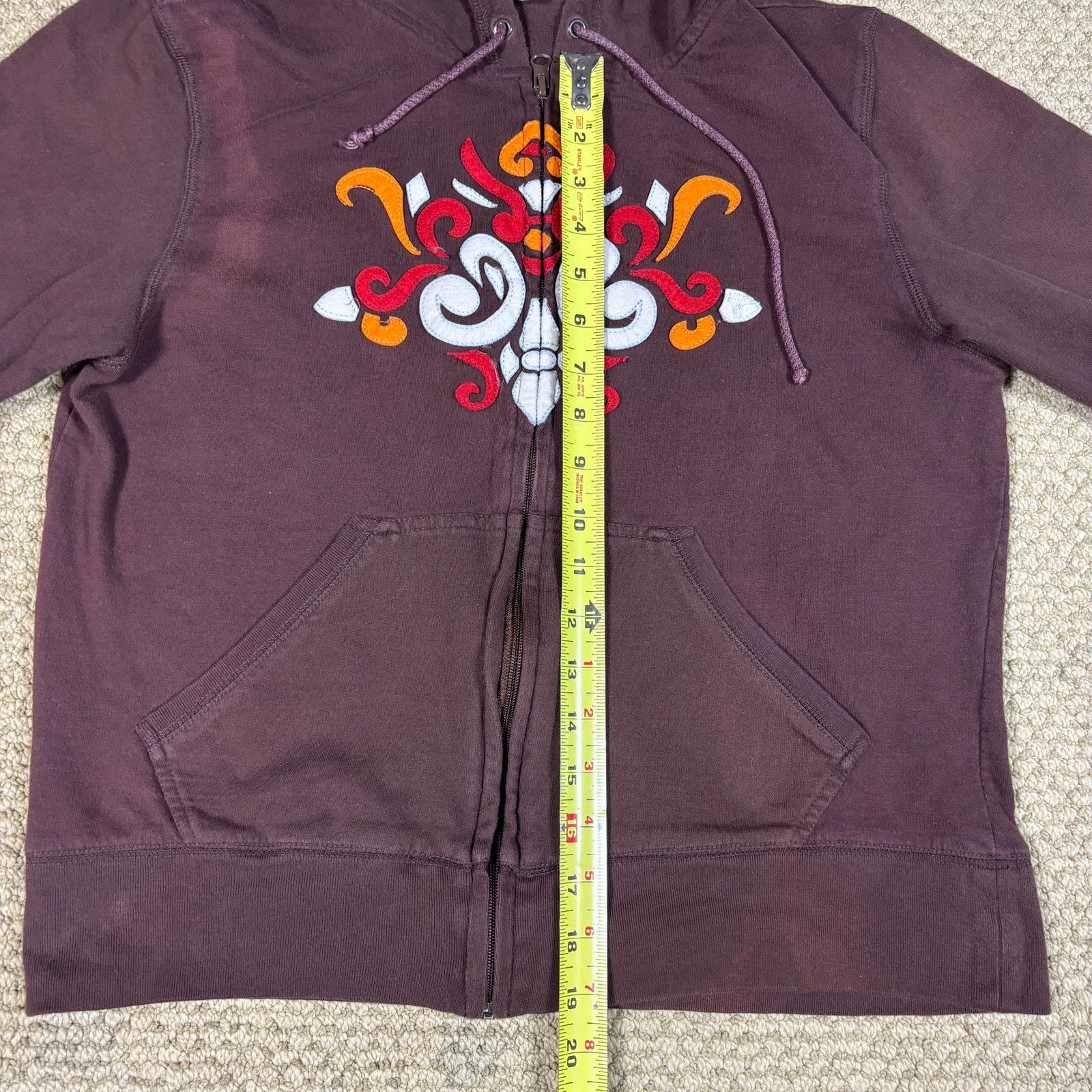 Affliction vintage y2k 2000s floral swirl brown zip up hoodie womens XL Size XL / US 12-14 / IT 48-50 - 7 Thumbnail