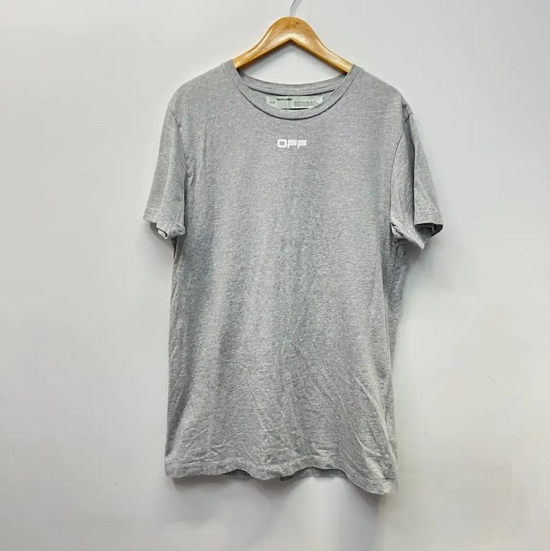 Off-White Off-White Gray Cotton Men's T-Shirt 0089 Size US L / EU 52-54 / 3 - 1 Thumbnail